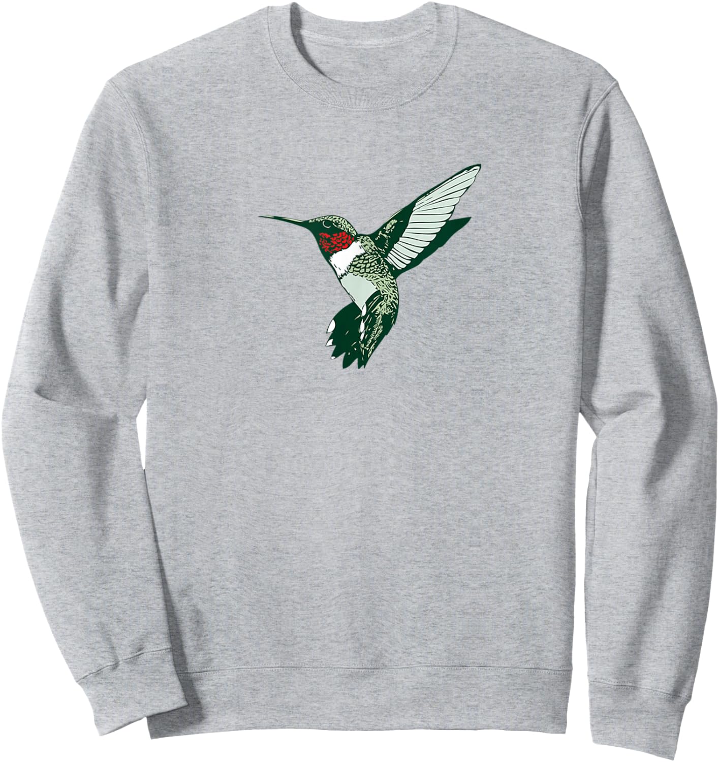 Cool Migrating Birds Ruby-throated Hummingbird Sweatshirt - Sweatshirt | Ash