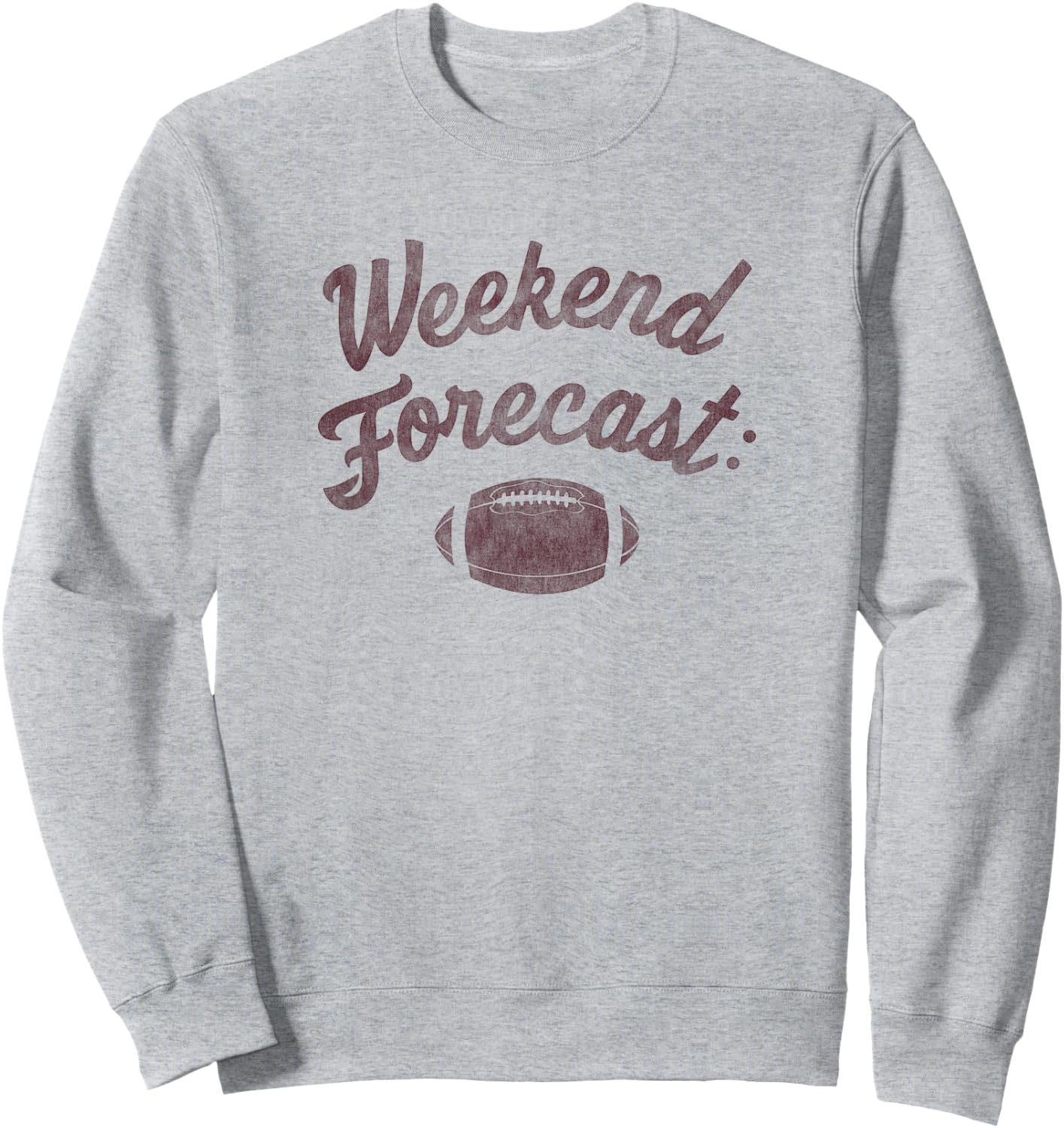 Fifth Sun Weekend Forecast Football Stamp Sweatshirt - Sweatshirt | Ash