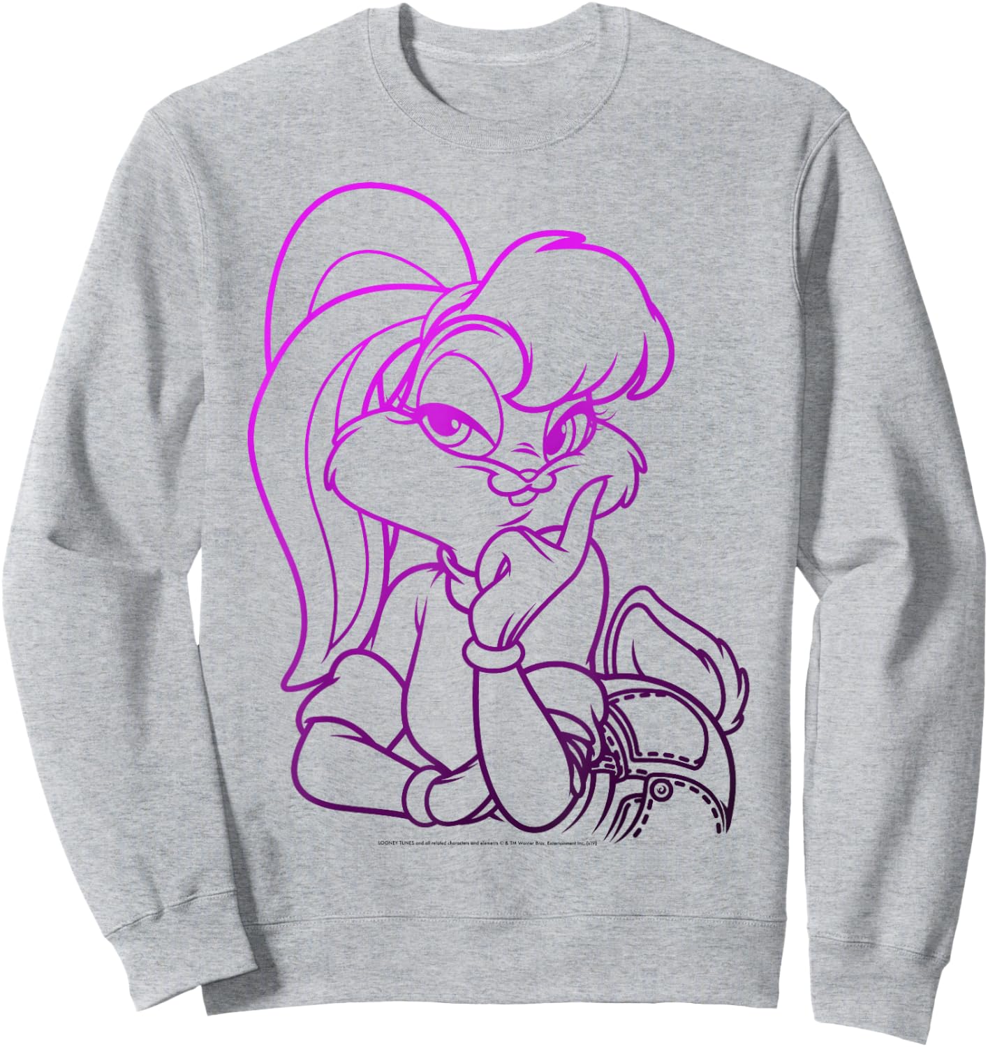 Looney Tunes Lola Bunny Gradient Outline Sweatshirt - Sweatshirt | Ash