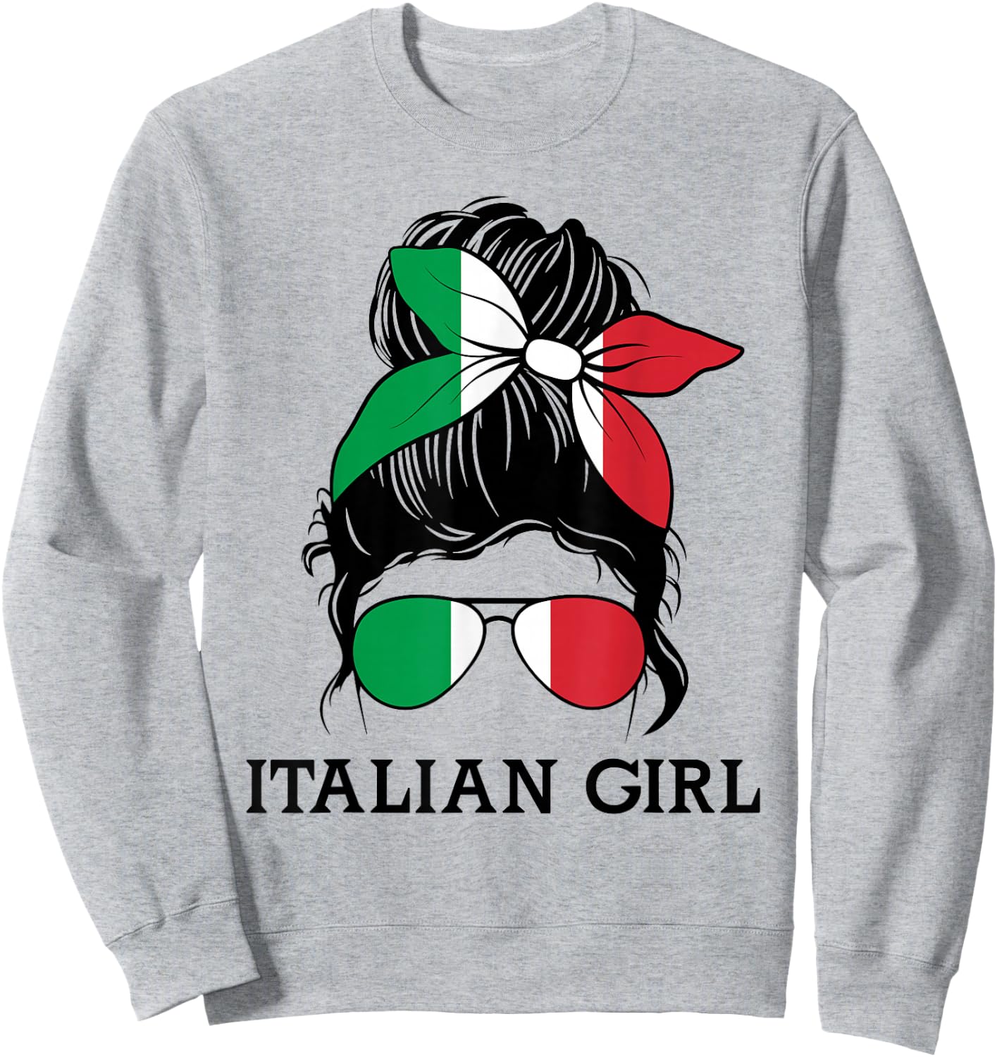 Italia Graphic Design for Girls Kid Italian Toodler Sweatshirt - Sweatshirt | Ash