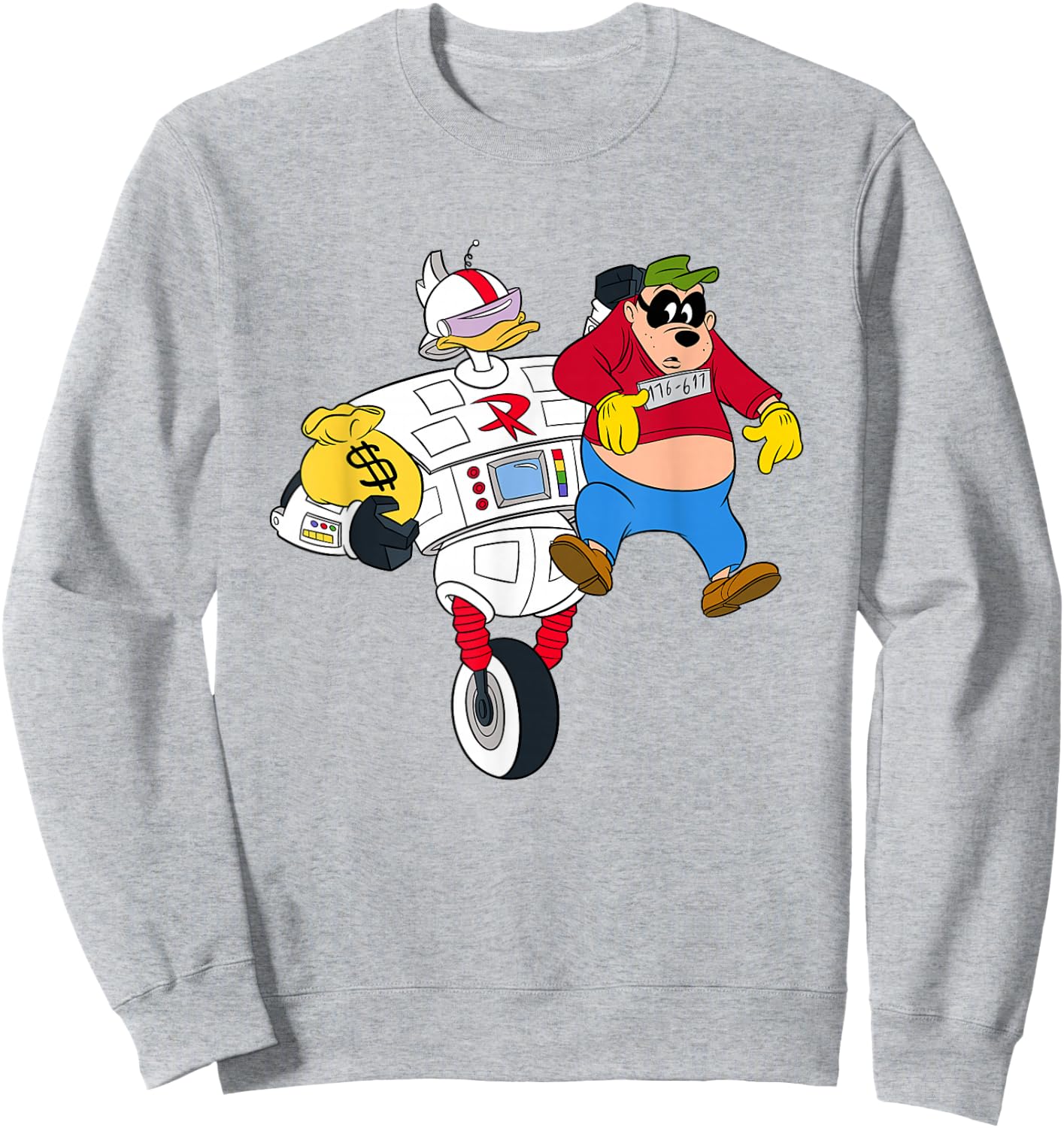 Disney Gizmoduck and Beagle Boy DuckTales Light Sweatshirt - Sweatshirt | Ash