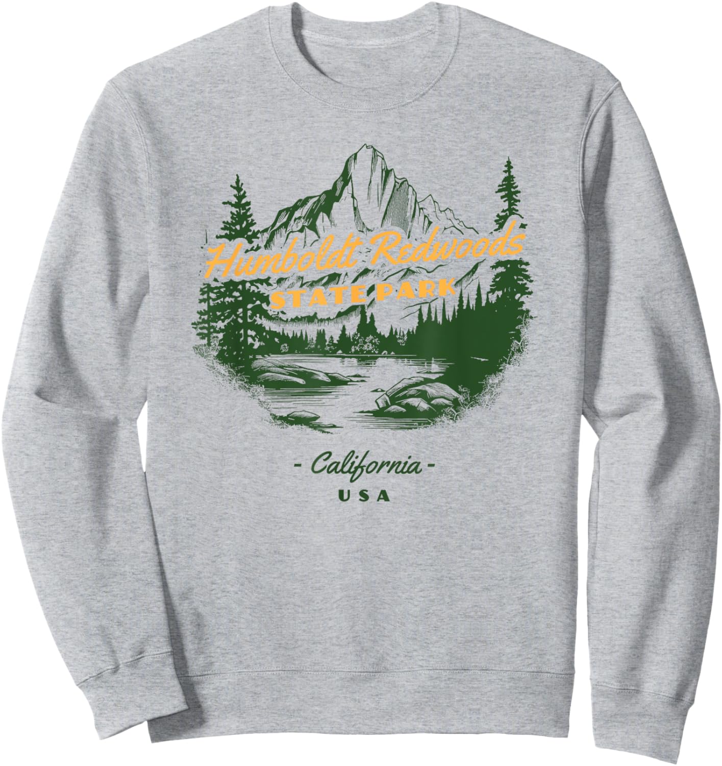 Humboldt Redwoods State Park California Retro Vintage Sweatshirt - Sweatshirt | Ash