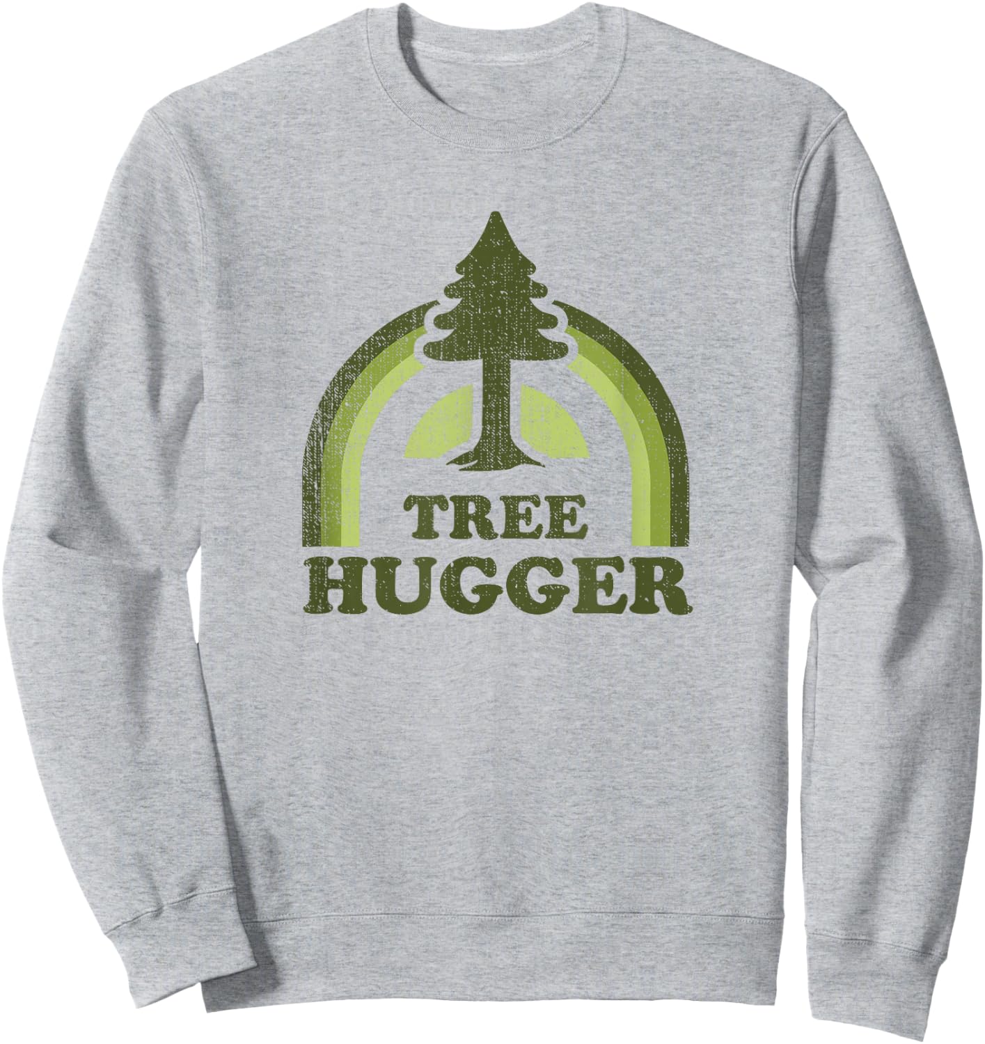 Tree Hugger Retro Vintage Environmental Nature Lover Sweatshirt - Sweatshirt | Ash