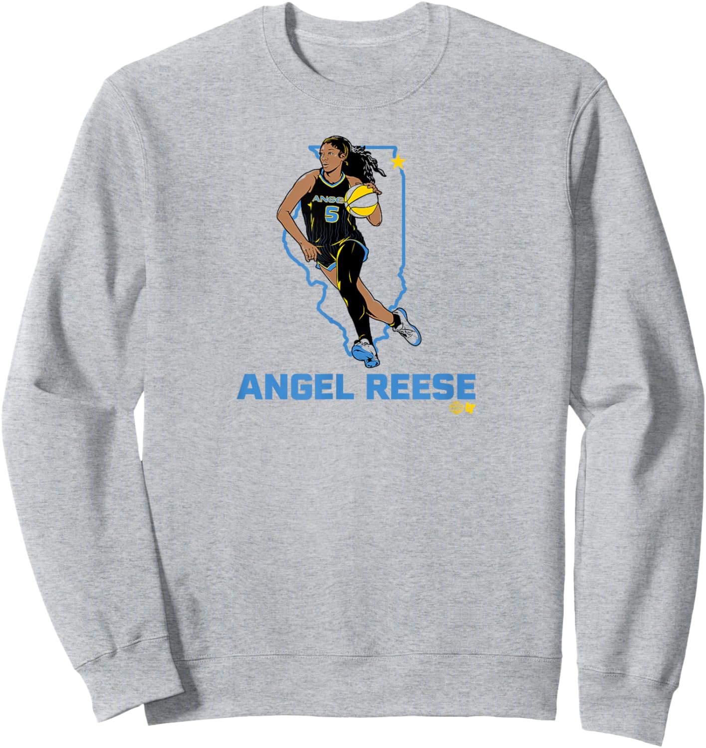 Angel Reese - State Star - Chicago Basketball Sweatshirt - Sweatshirt | Ash