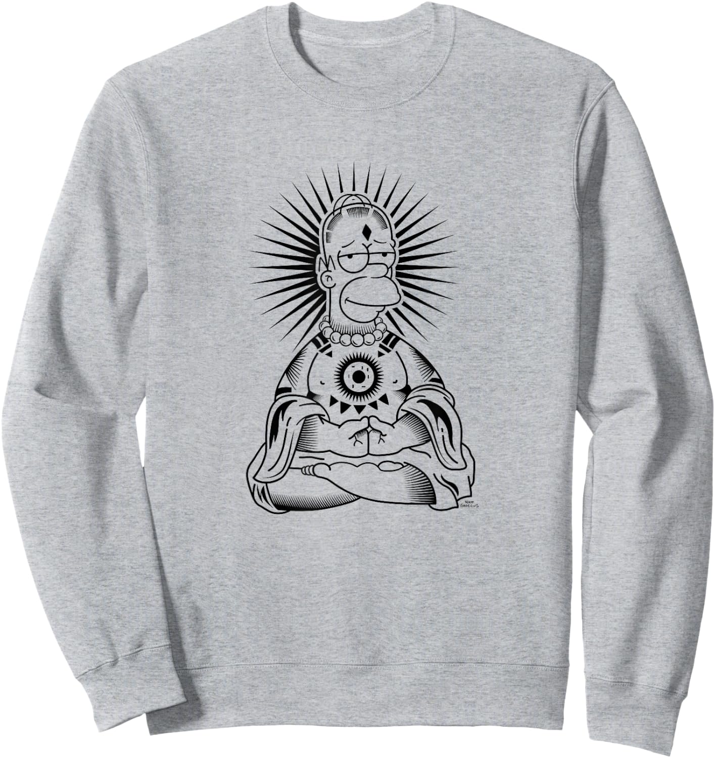 The Simpsons Zen Homer C2 Sweatshirt - Sweatshirt | Ash