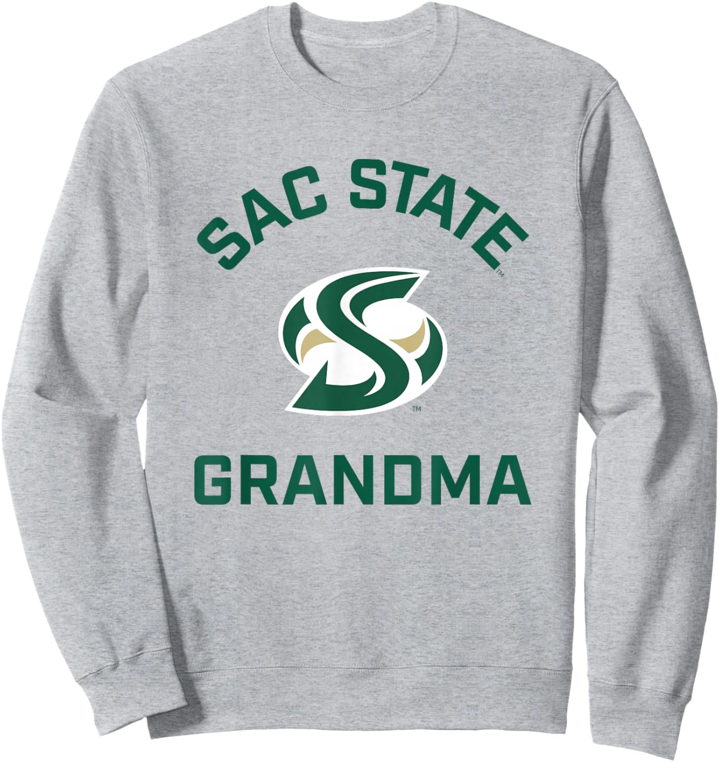 Sacramento State CSUS Hornets Arched Grandma Sweatshirt - Sweatshirt | Ash