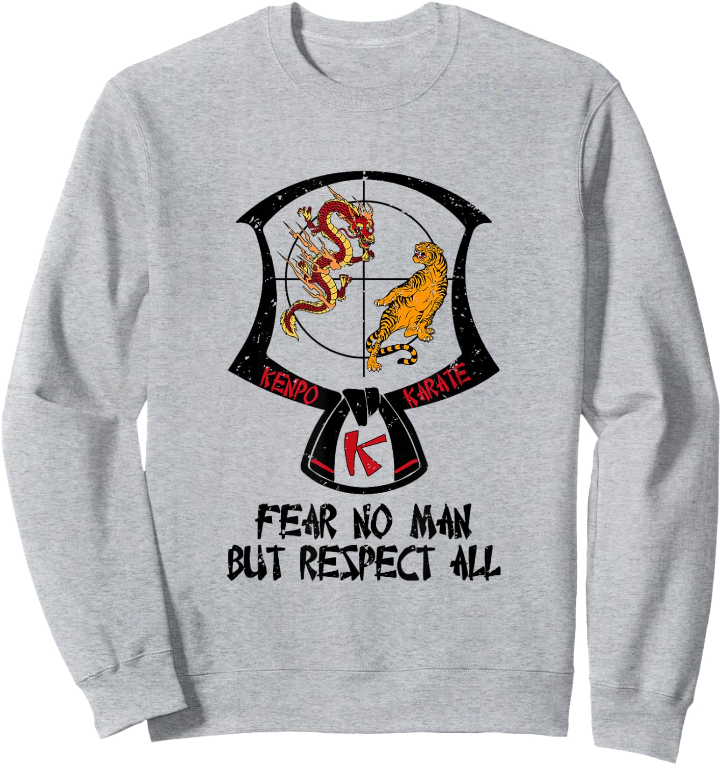 Kenpo Karate Patch Black Belt Saying Belt Ranking Sweatshirt - Sweatshirt | Ash