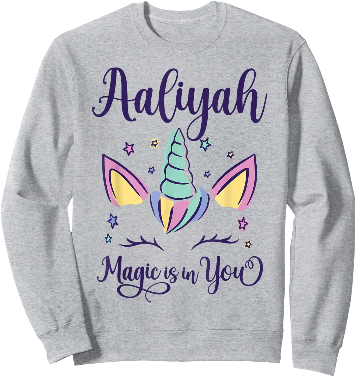 First Name Aaliyah Personalized I Love Aaliyah Sweatshirt - Sweatshirt | Ash