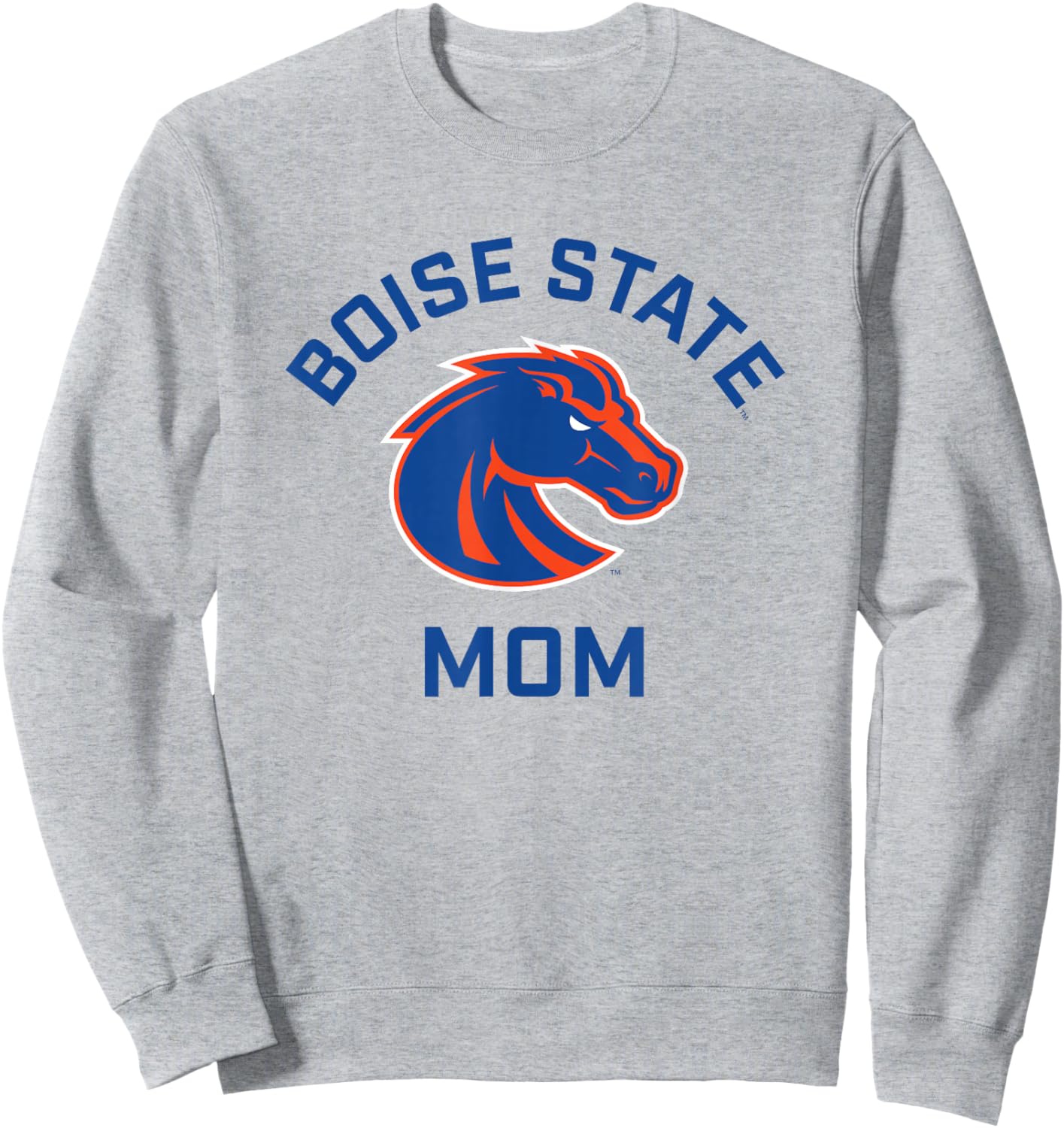 Boise State University BSU Broncos Arched Mom Sweatshirt - Sweatshirt | Ash