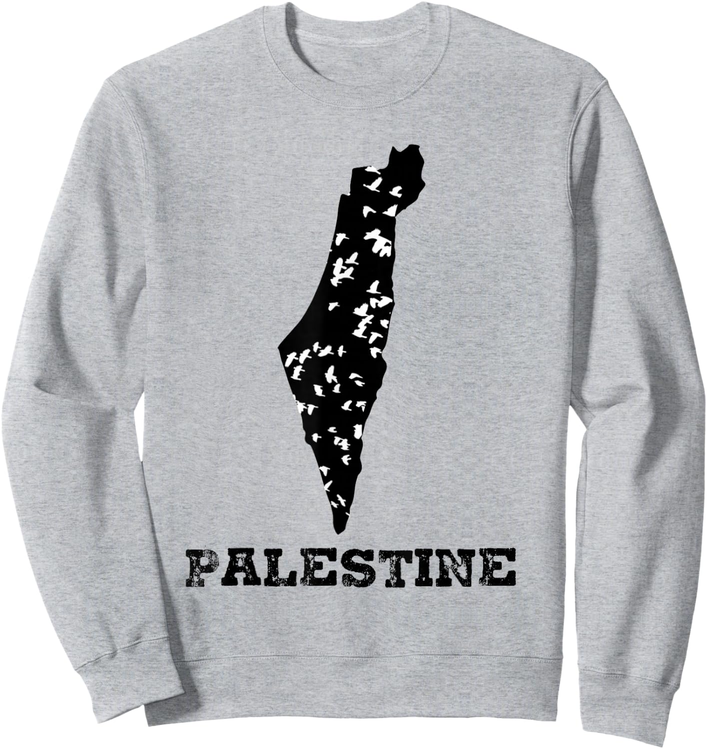 Palestine map Palestinian country Sweatshirt - Sweatshirt | Ash