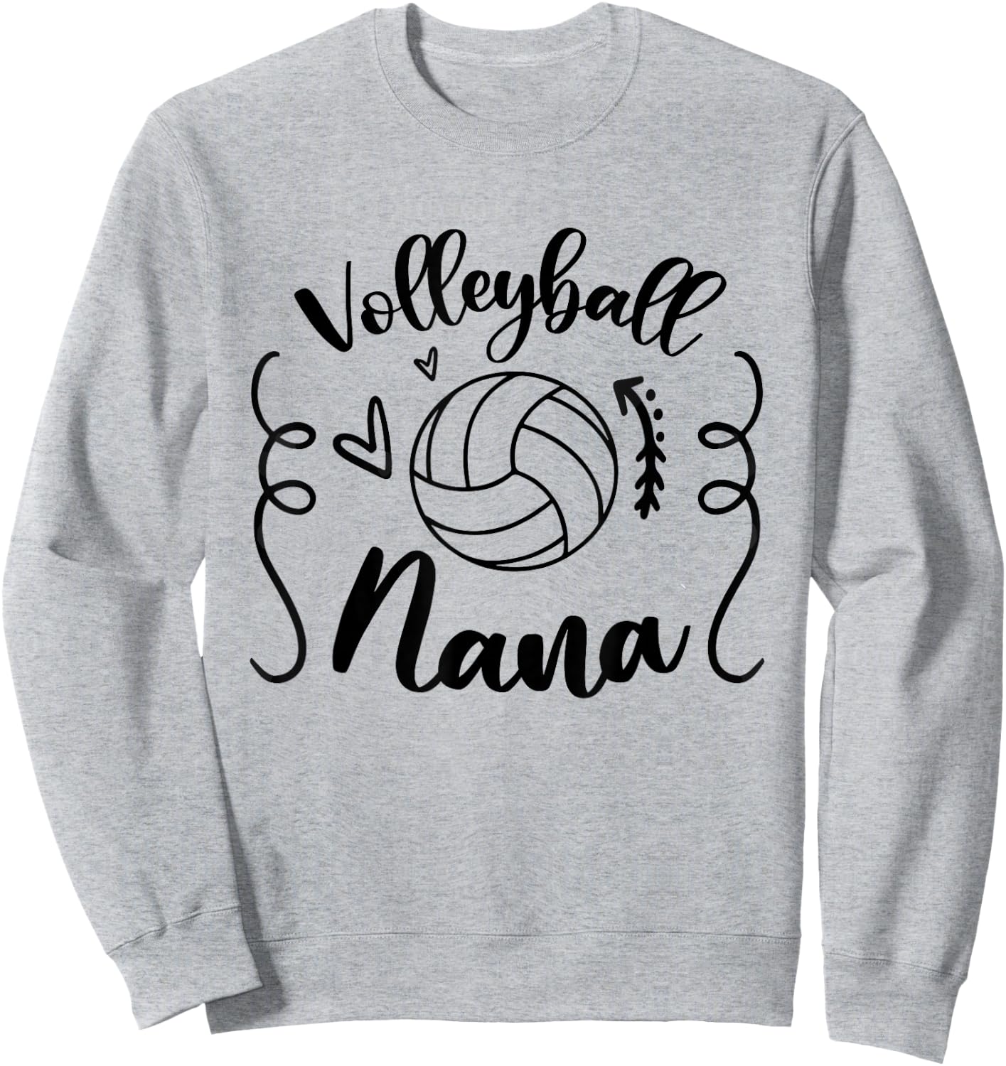 Volleyball Nana Love Playing Volleyball Sweatshirt - Sweatshirt | Ash