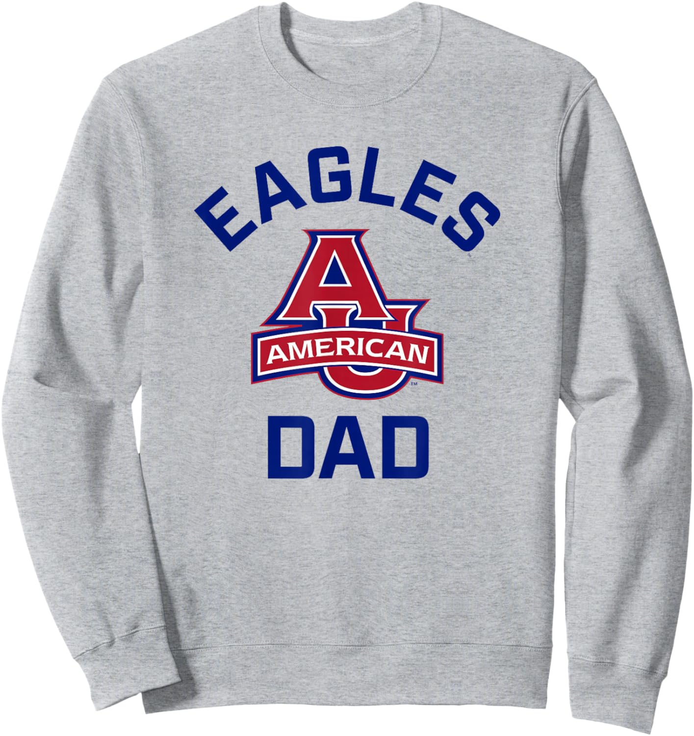 American University AU Eagles Arched Dad Sweatshirt - Sweatshirt | Ash