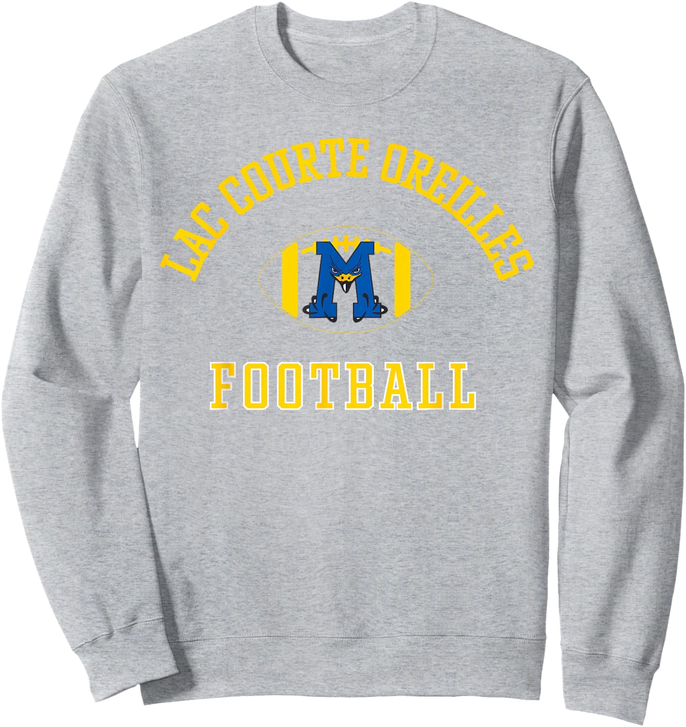 Lac Courte Oreilles Ojibwe School Migiziwag Football Sweatshirt - Sweatshirt | Ash