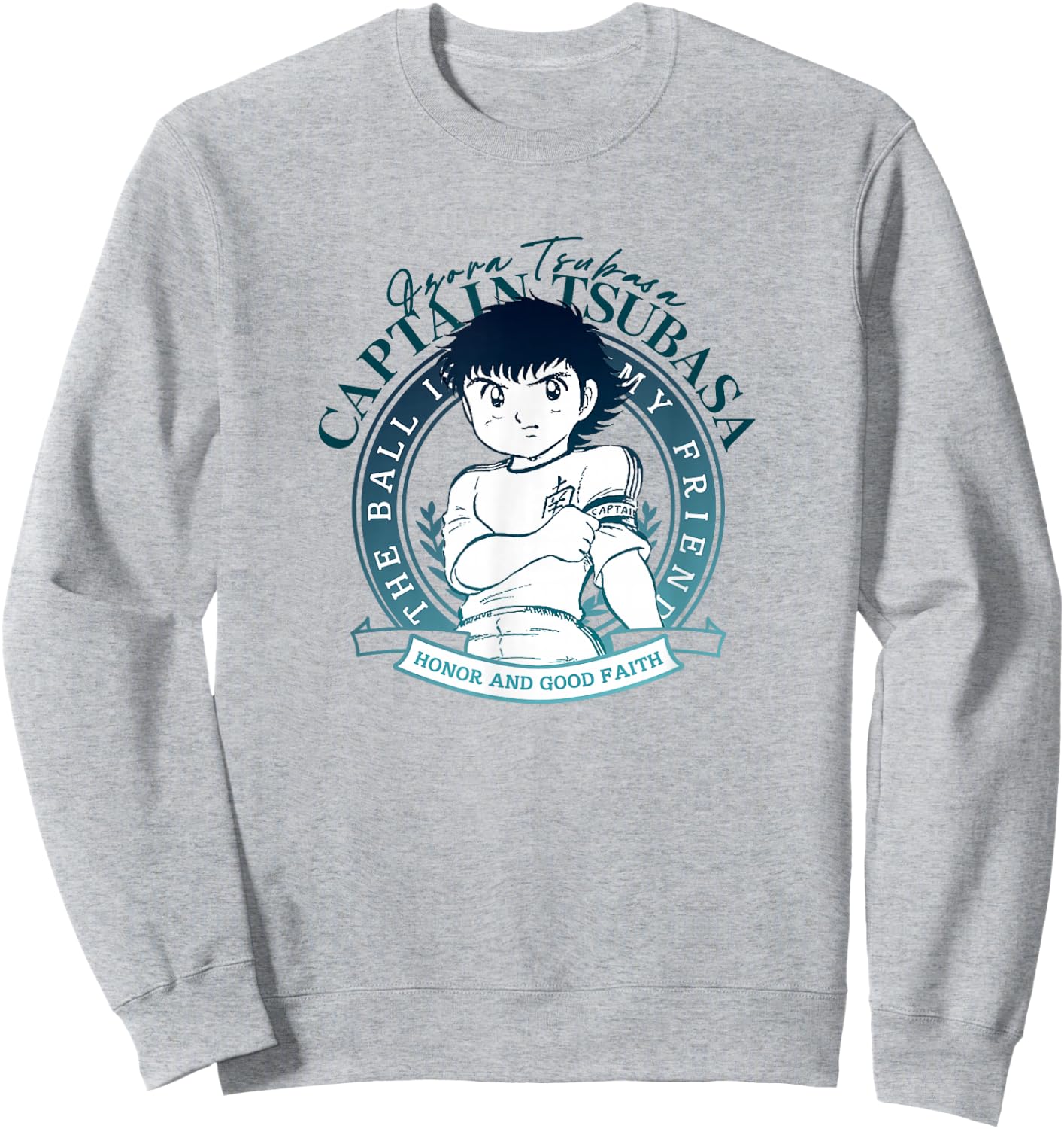 Captain Tsubasa (Tsubasa Emblem) Sweatshirt - Sweatshirt | Ash