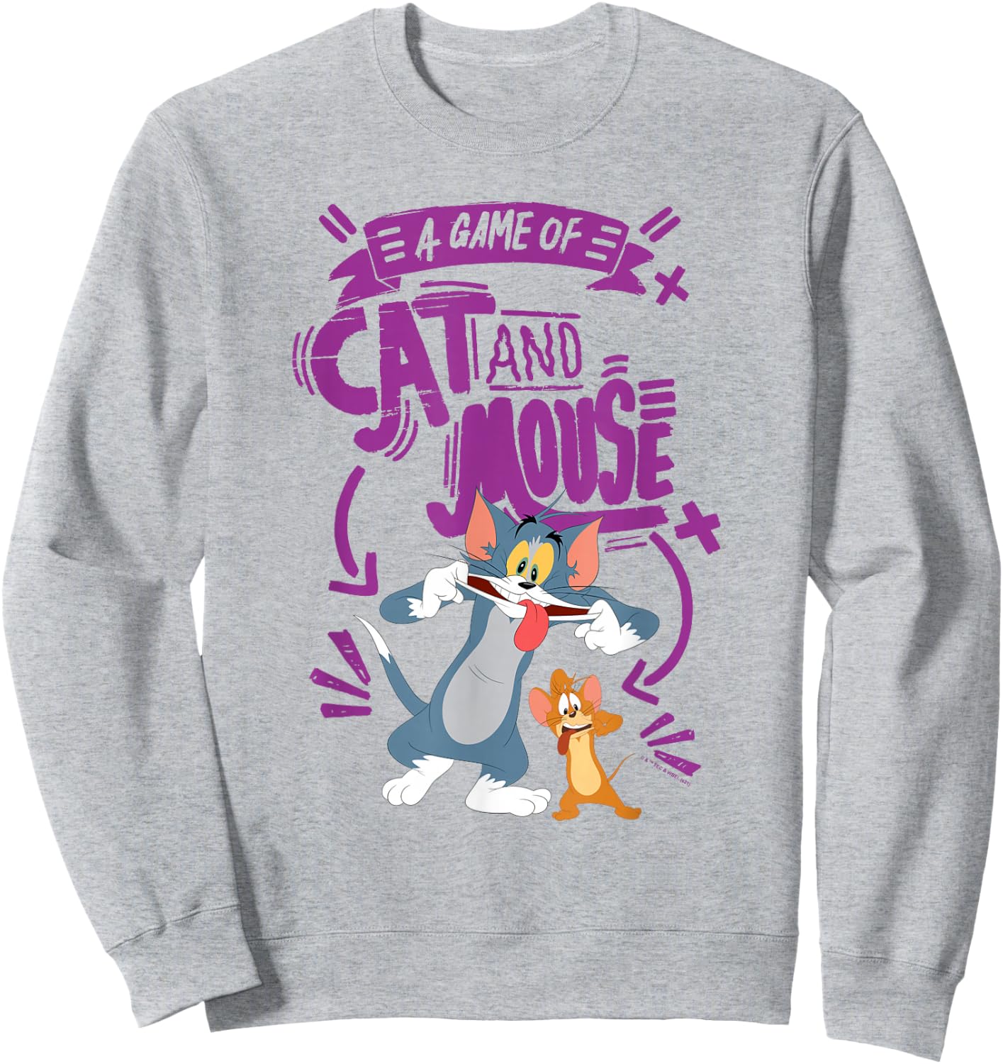 Tom & Jerry Movie Cat and Mouse Sweatshirt - Sweatshirt | Ash