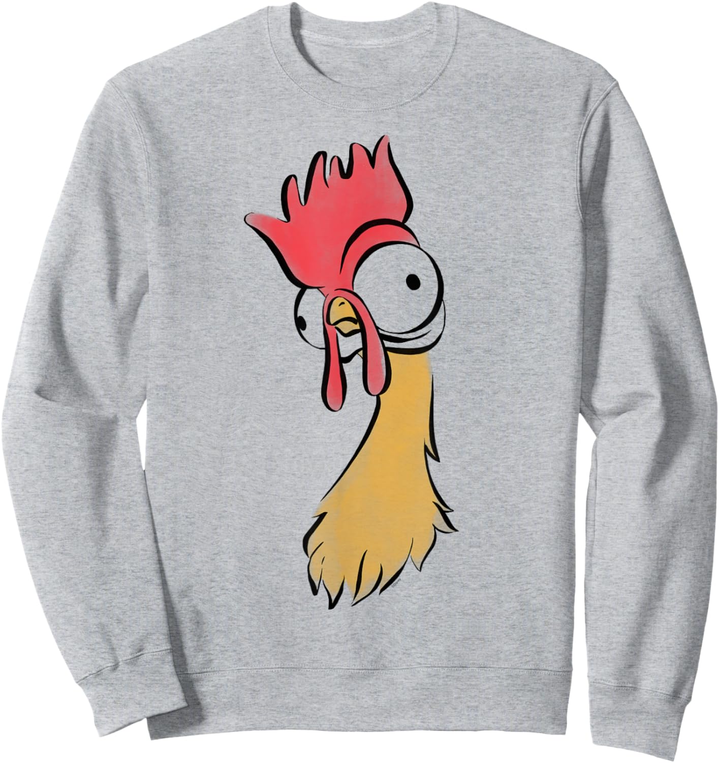 Disney Moana Heihei Rooster Chicken Big Face Costume Sweatshirt - Sweatshirt | Ash