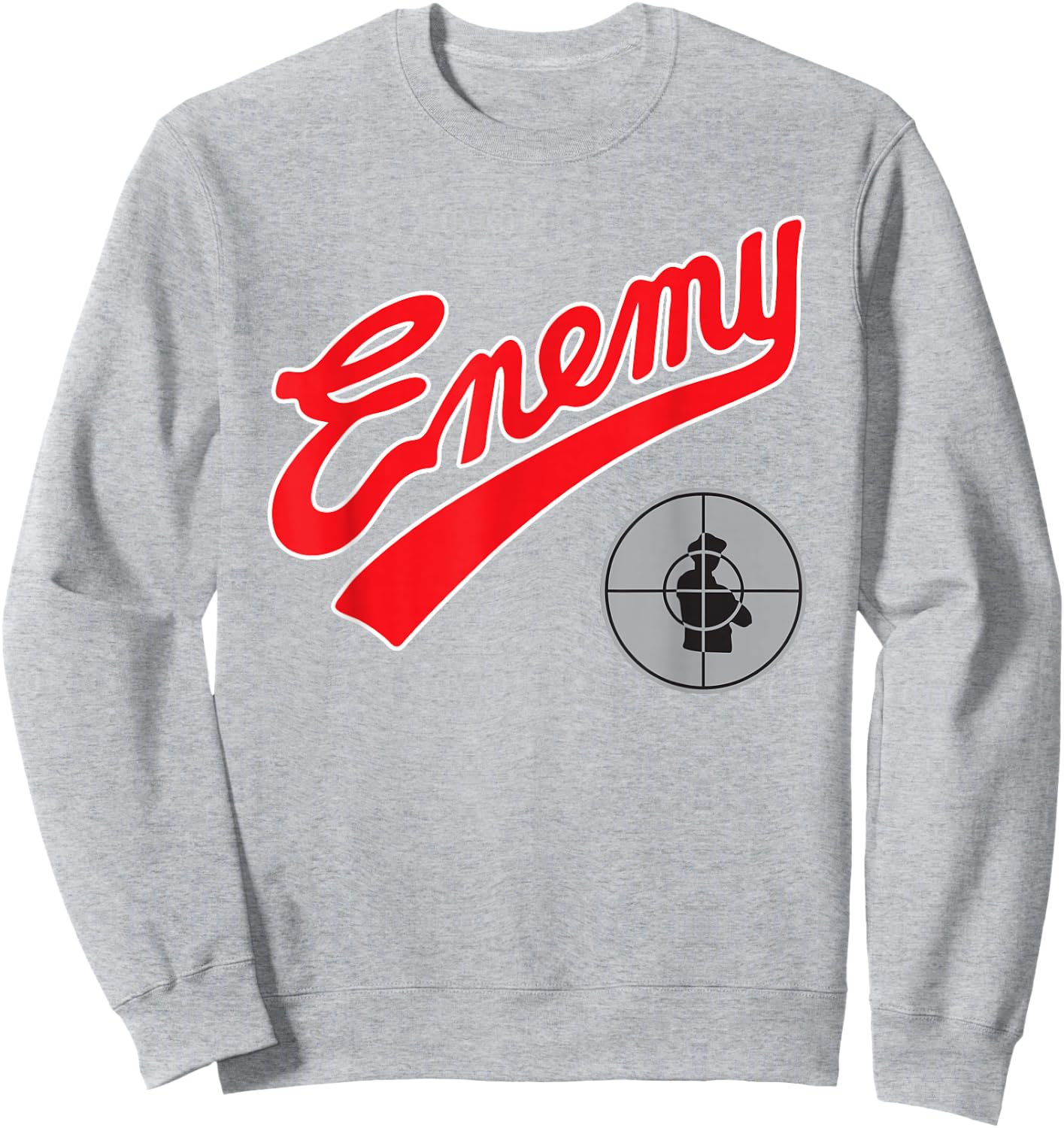 Public Enemy Official Enemy Target Sweatshirt - Sweatshirt | Ash