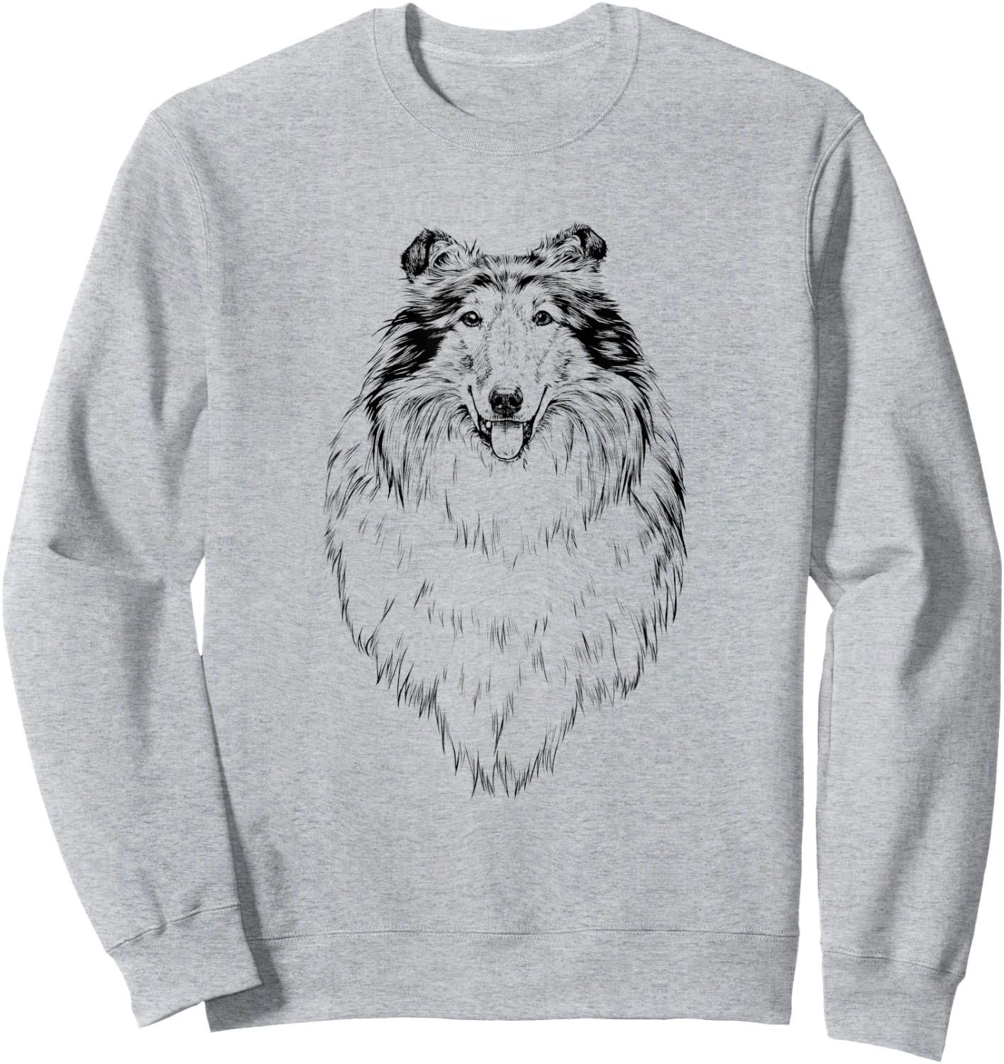 Rough Collie Dog Mom Dog Lover Sweatshirt - Sweatshirt | Ash