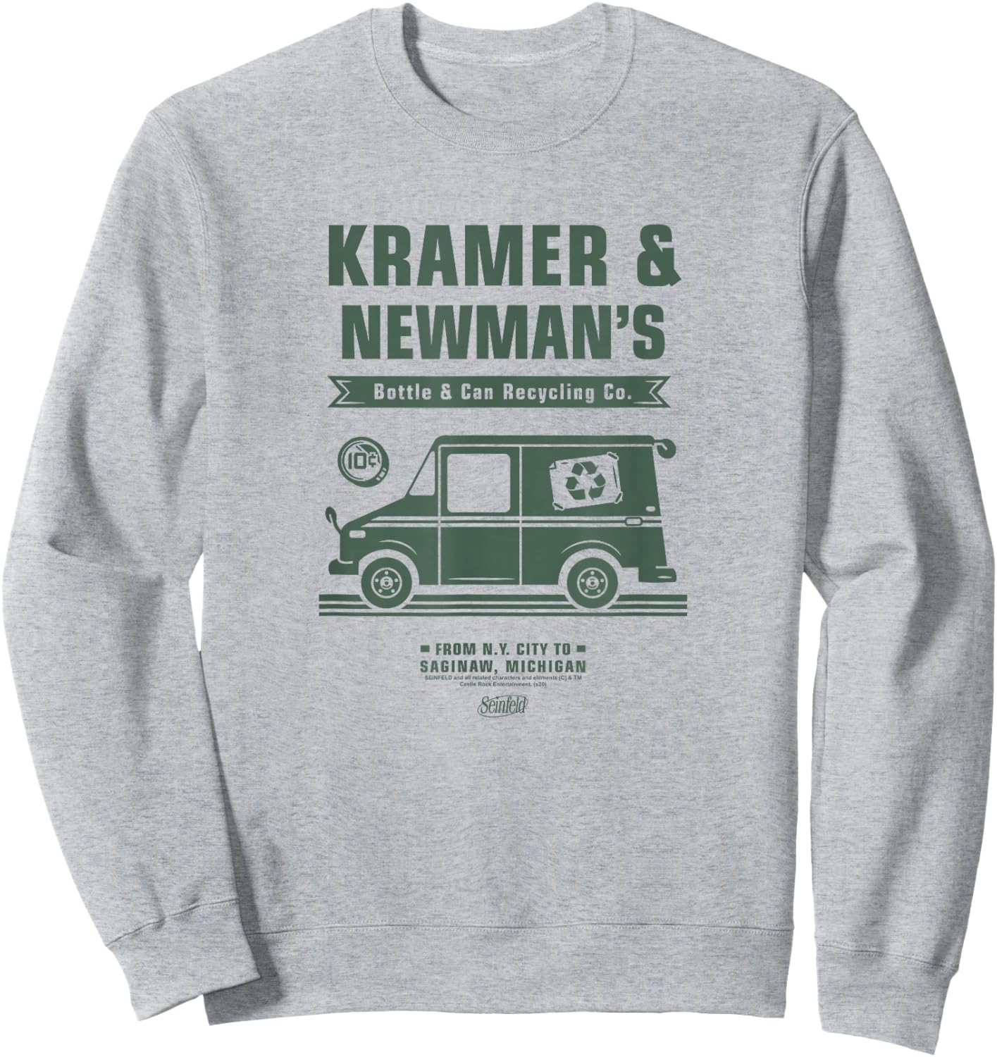 Seinfeld Kramer's & Newman's Bottle & Cap Recycling Co. Sweatshirt - Sweatshirt | Ash