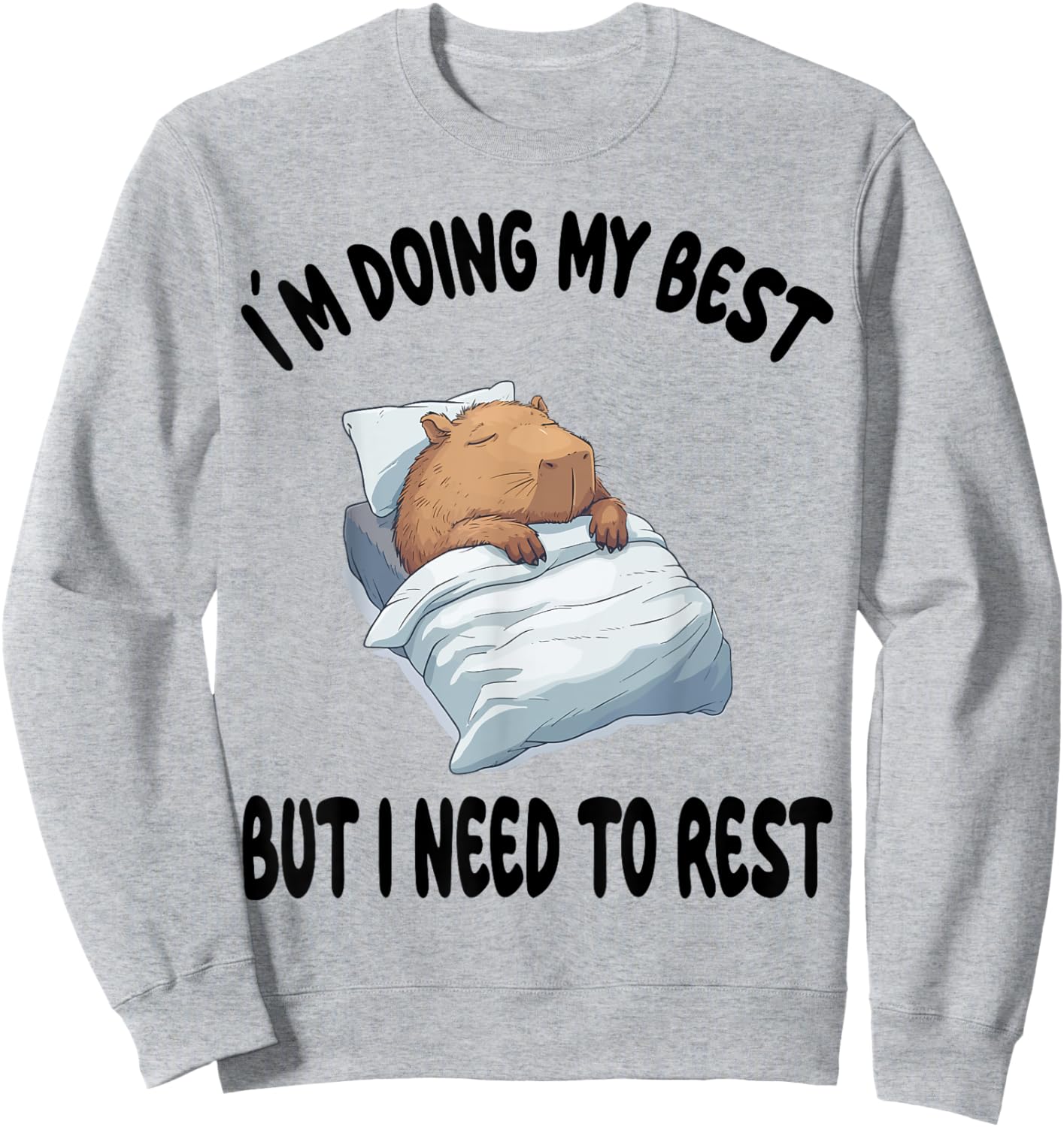 Capybara Official Sleepshirt Pajamas Nightgown Sweatshirt - Sweatshirt | Ash