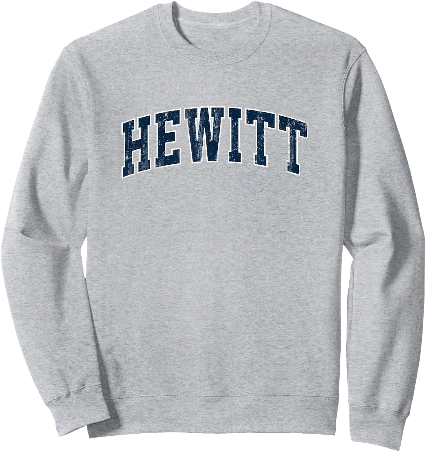 Hewitt Texas TX Vintage Sports Design Navy Design Sweatshirt - Sweatshirt | Ash