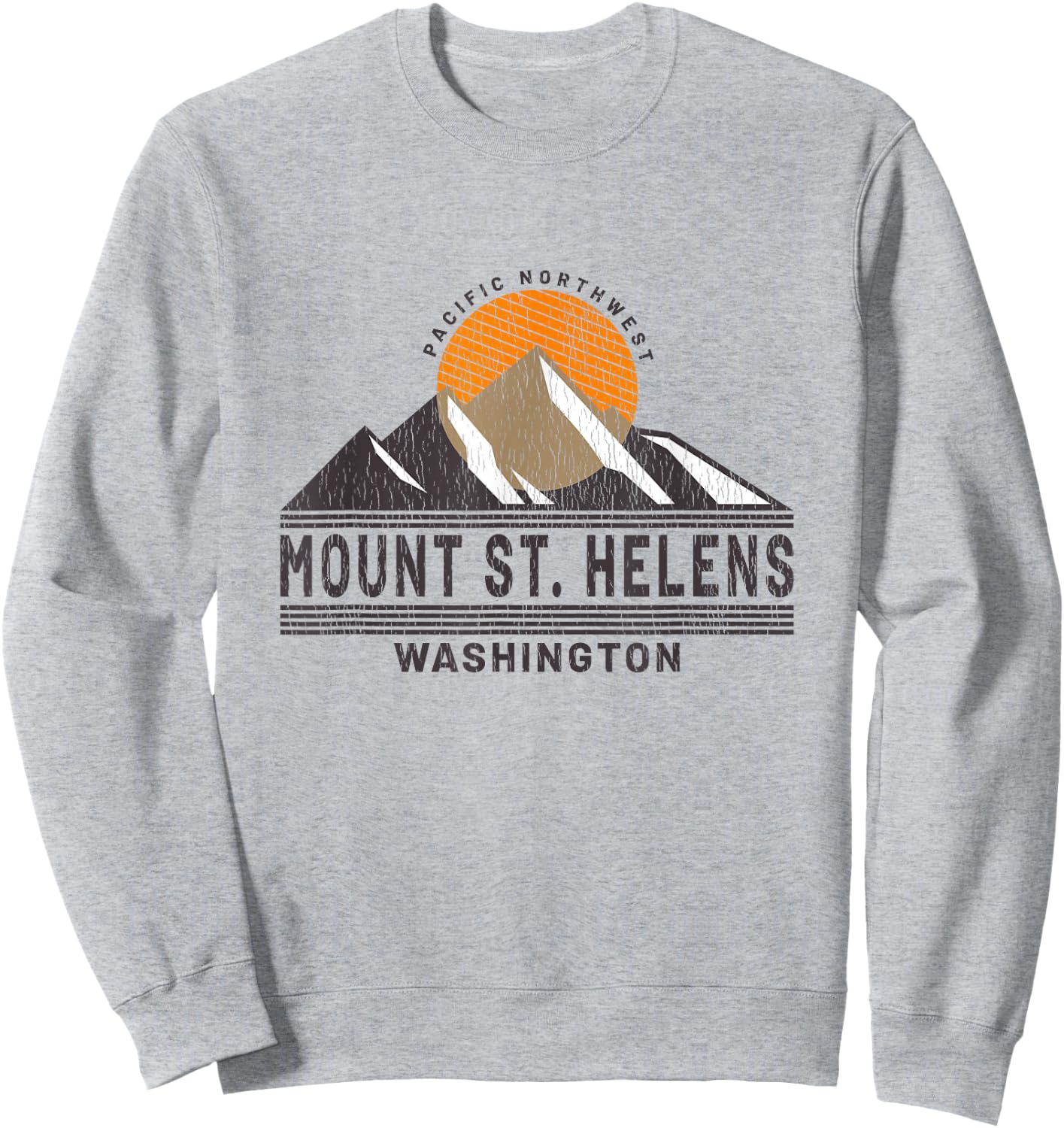 Vintage Mount St. Helens Washington - Mountain Souvenir Sweatshirt - Sweatshirt | Ash