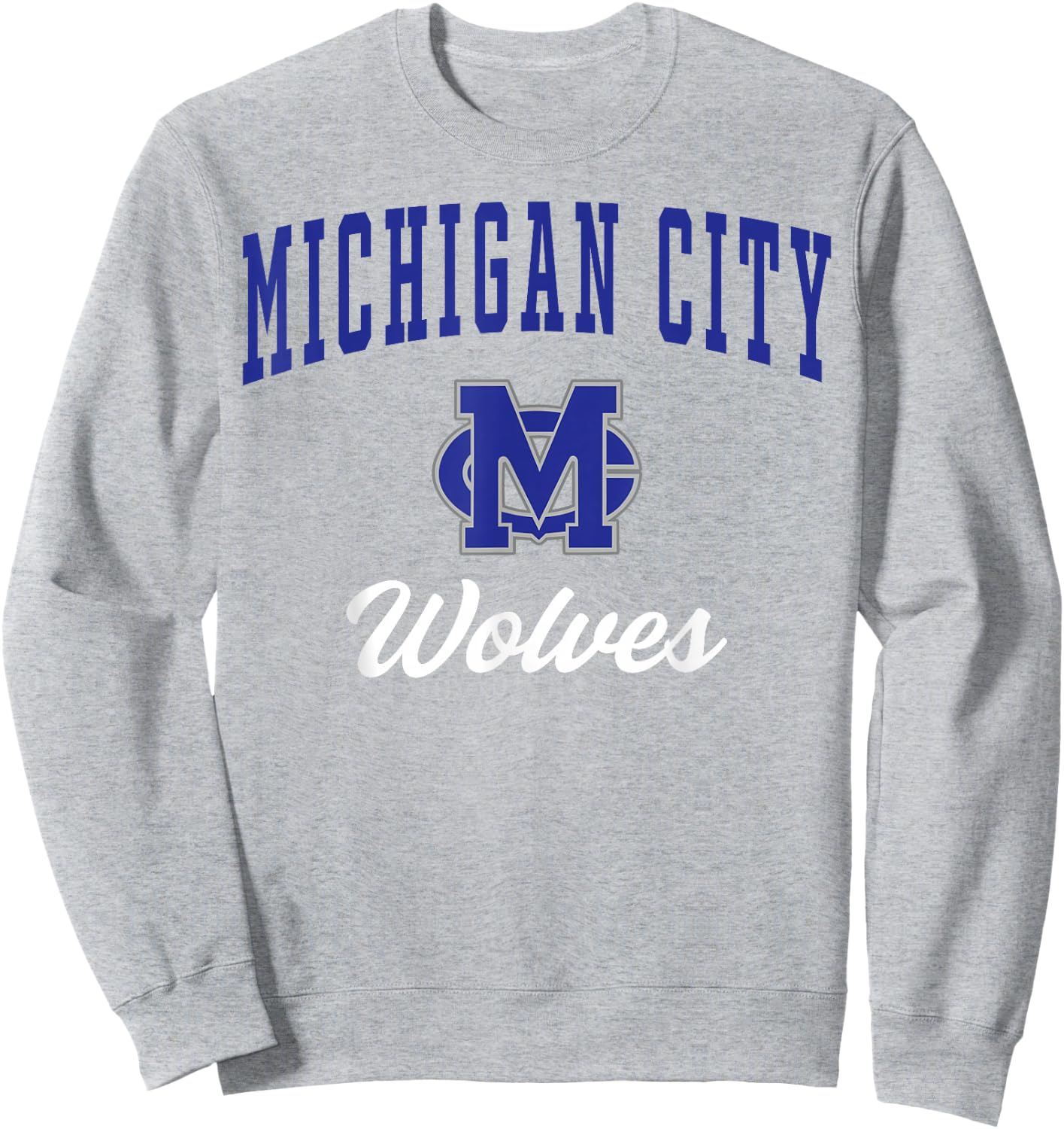 Michigan City High School Wolves Sweatshirt - Sweatshirt | Ash