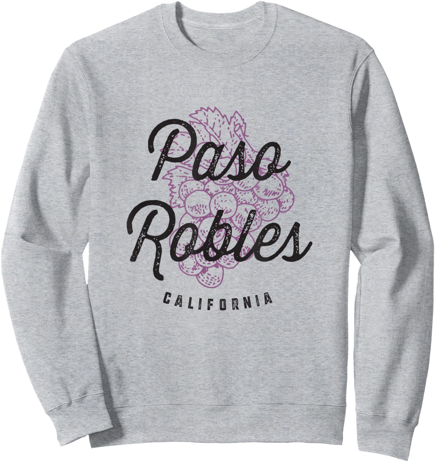 Paso Robles California Wine Country Vintage Sweatshirt - Sweatshirt | Ash