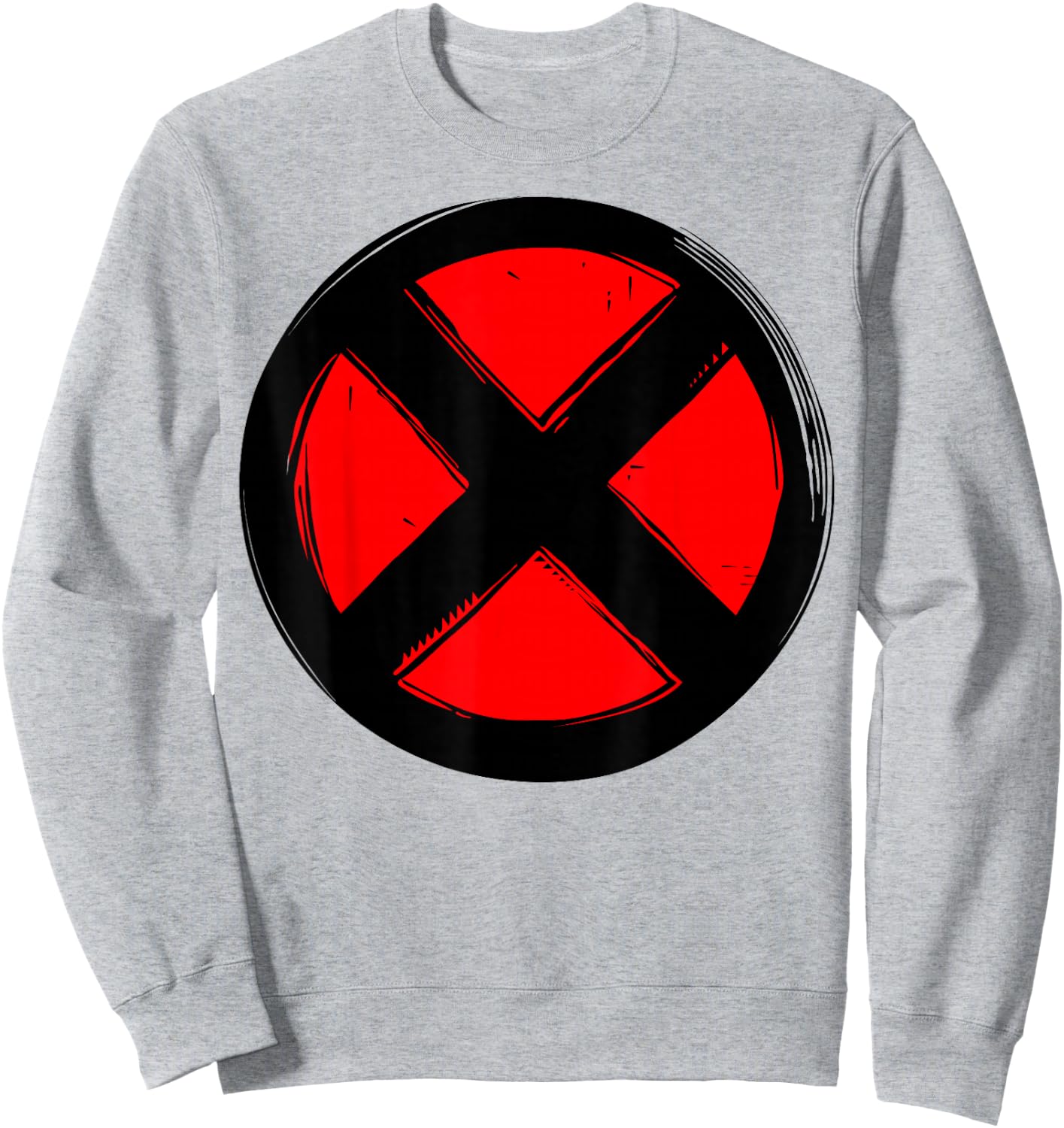 Marvel X-Men Woodcut Red Logo Sweatshirt - Sweatshirt | Ash