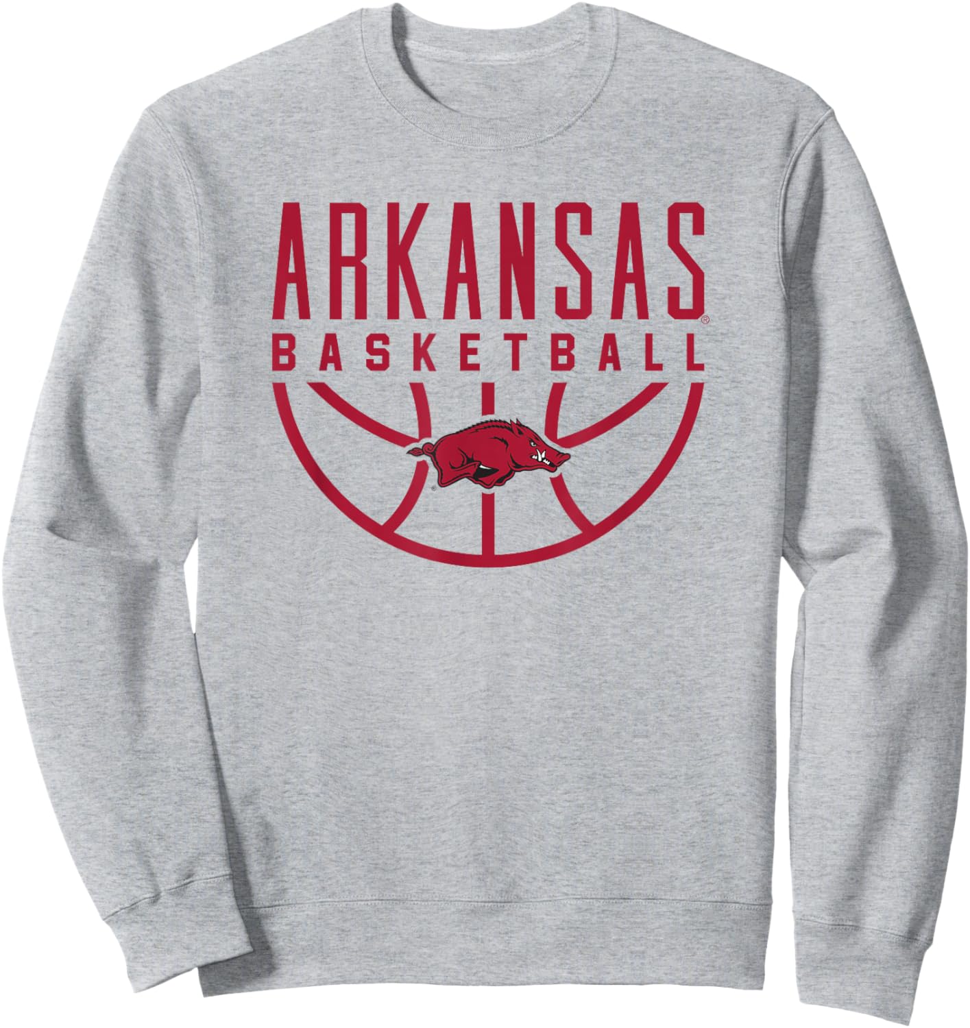 University of Arkansas Razorbacks Basketball Sweatshirt - Sweatshirt | Ash