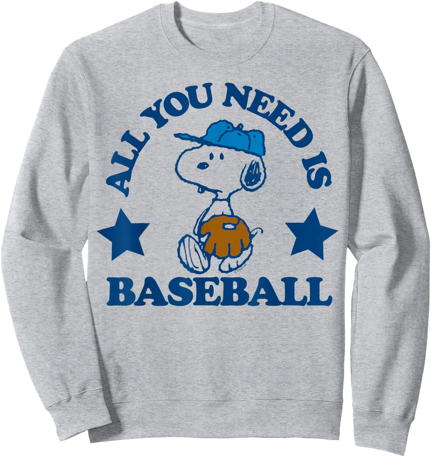 Peanuts - Snoopy All You Need Is Baseball Sweatshirt - Sweatshirt | Ash
