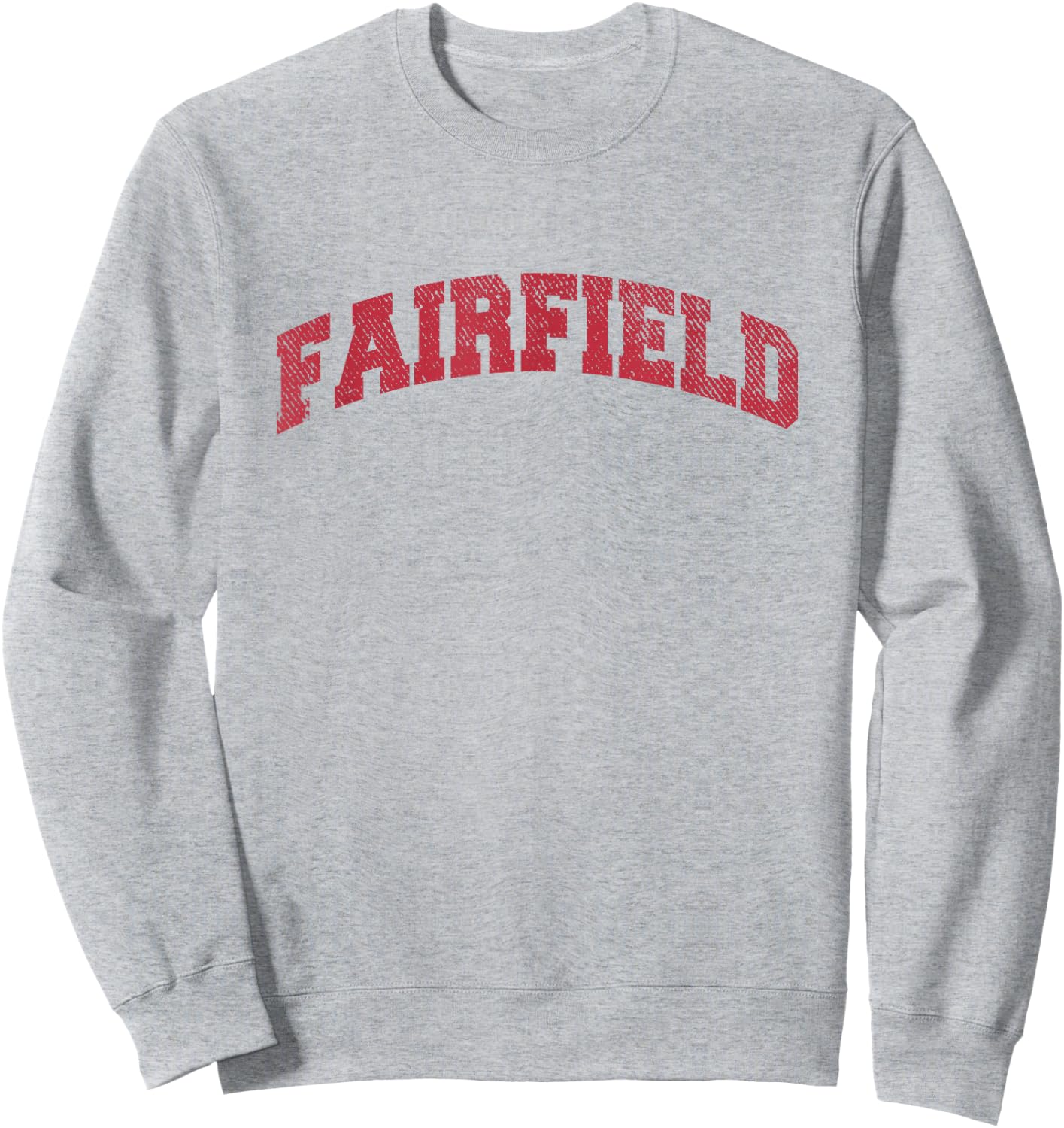 Fairfield Connecticut Classic Athletic Sports Distressed Sweatshirt - Sweatshirt | Ash