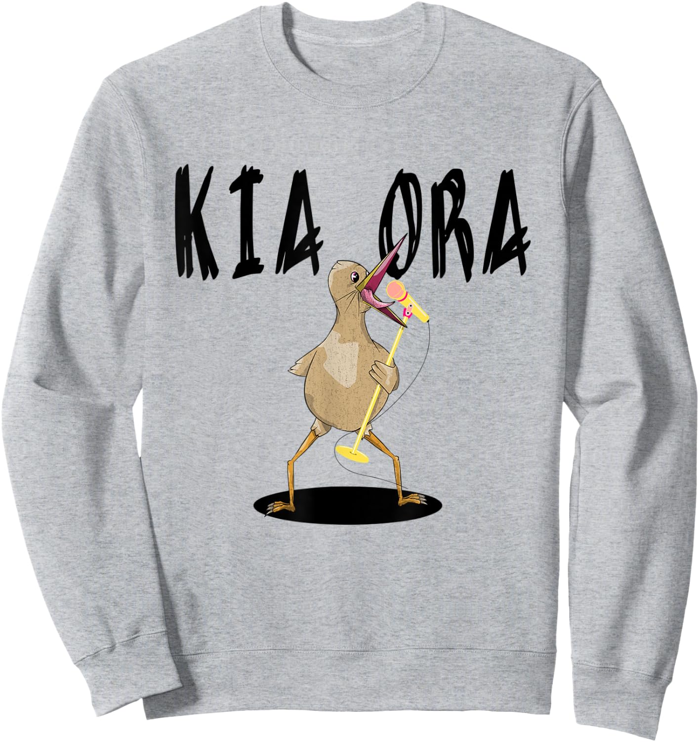 Kiwi KIA ORA Maori Greeting New Zealand Sweatshirt - Sweatshirt | Ash