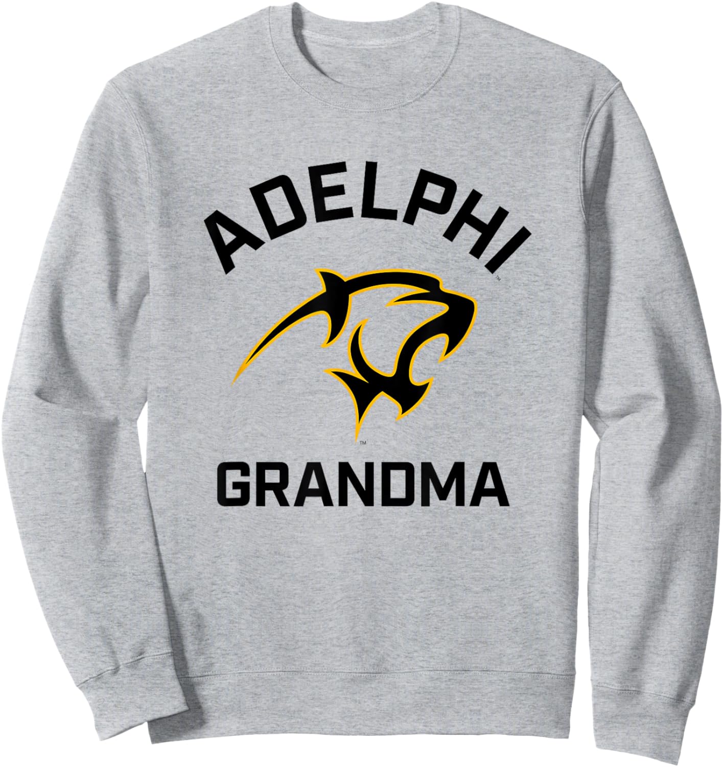 Adelphi University Panthers Arched Grandma Sweatshirt - Sweatshirt | Ash
