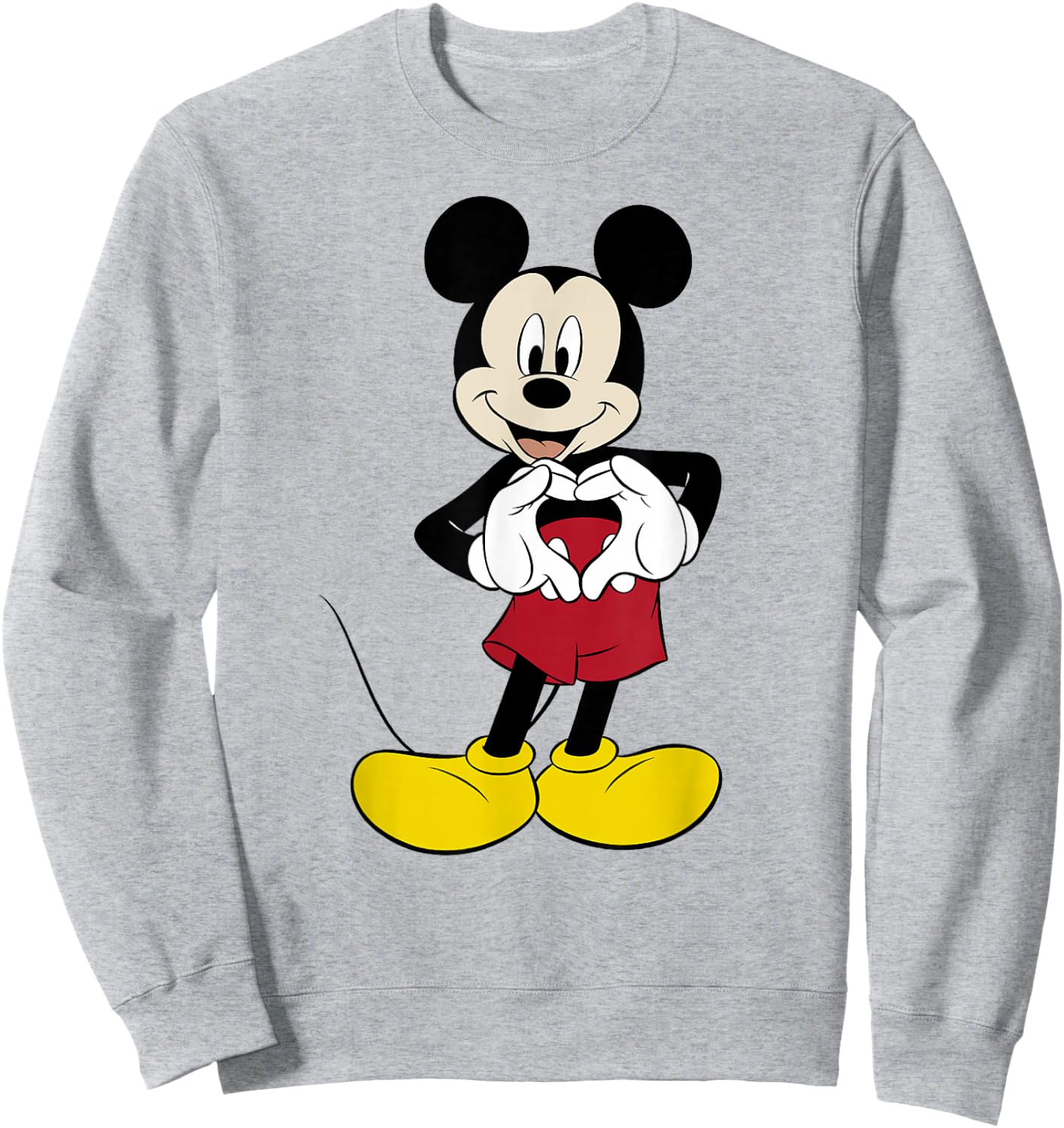 Disney Mickey And Friends Heart Hands Portrait Sweatshirt - Sweatshirt | Ash