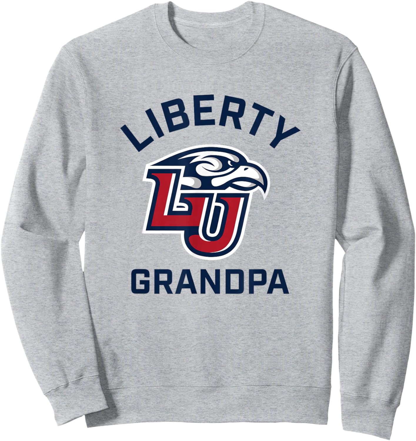 Liberty University Flames Arched Grandpa Sweatshirt - Sweatshirt | Ash