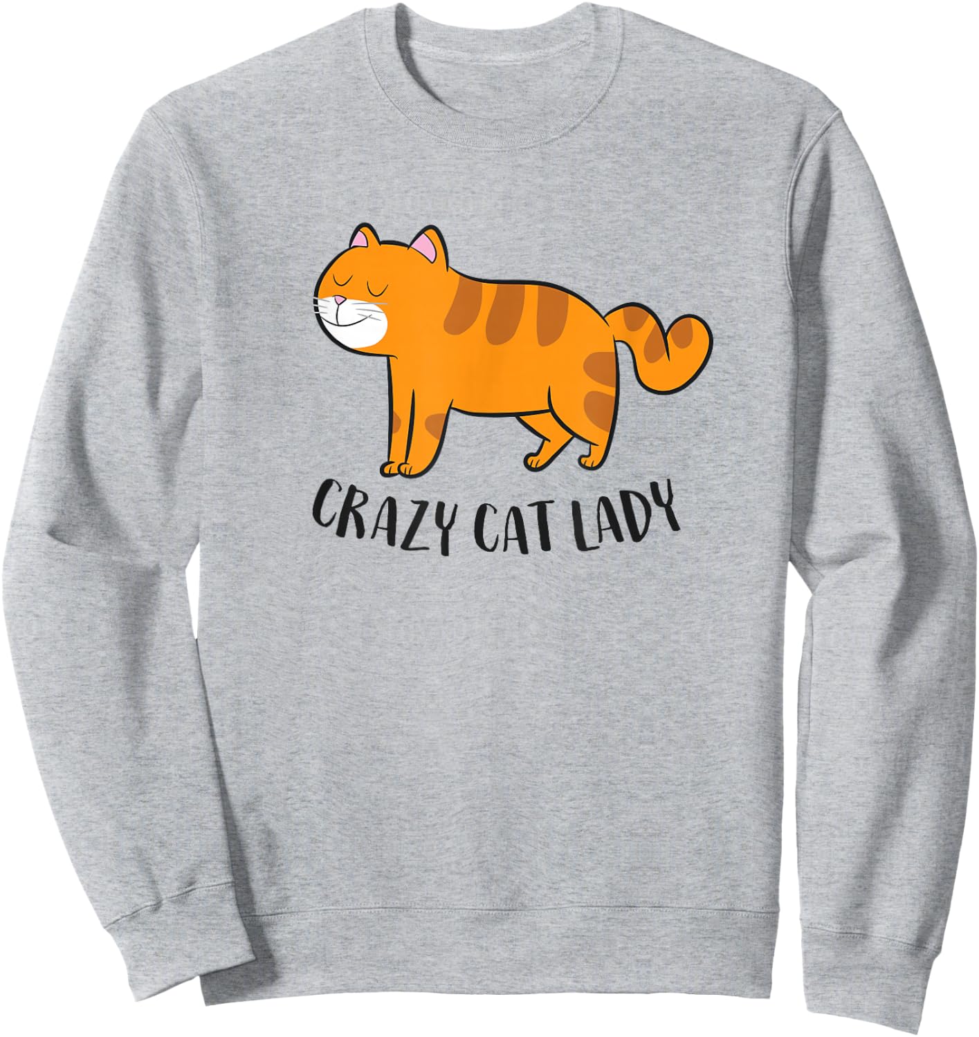 Funny Cat Girl Crazy Cat Lady Funny Women Cat Mom Sweatshirt - Sweatshirt | Ash