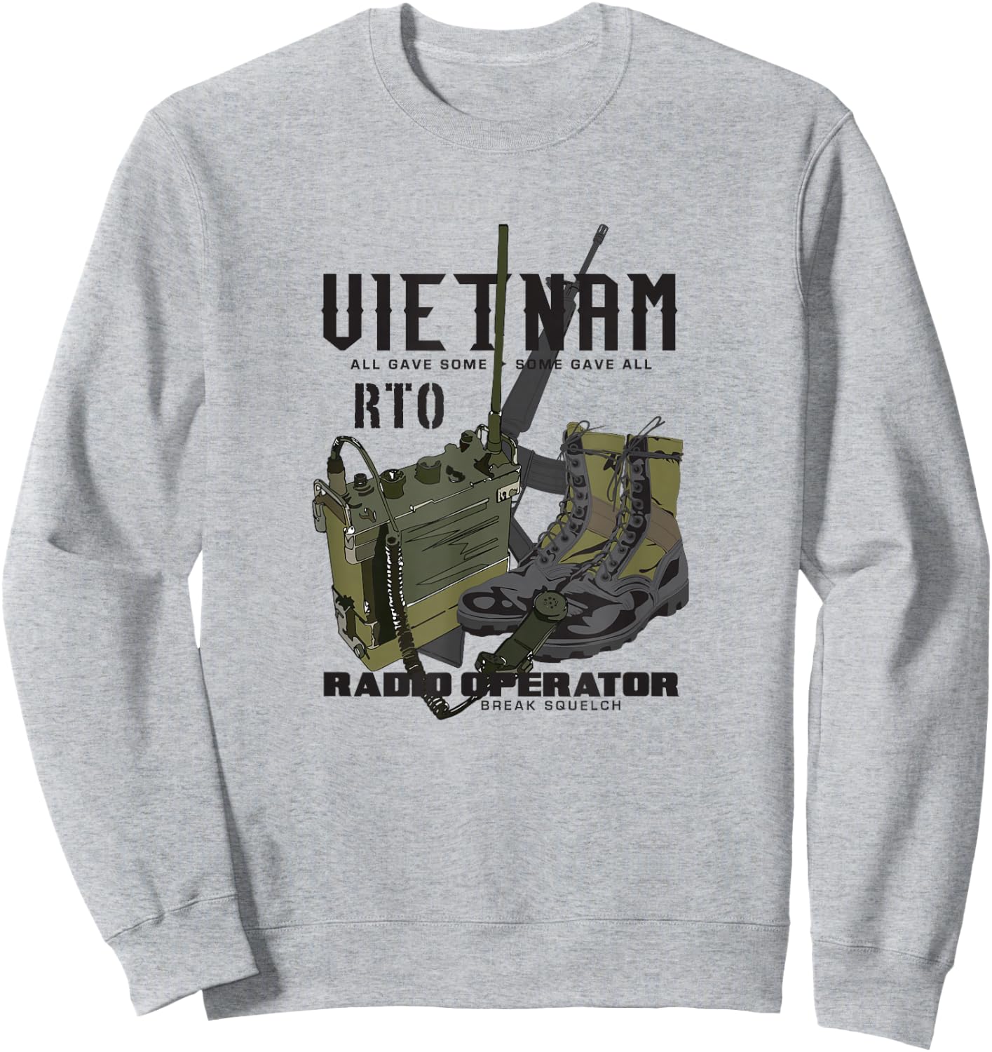 Vietnam Veteran Radio Operator Sweatshirt - Sweatshirt | Ash