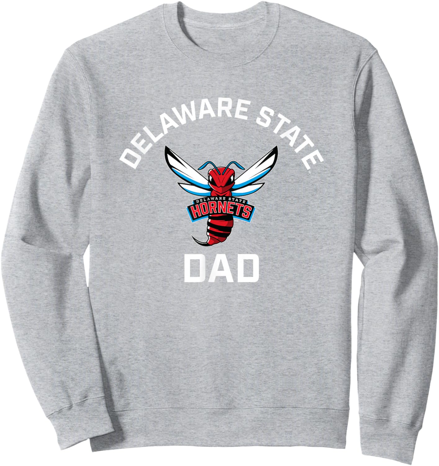 Delaware State University DSU Hornets Arched Dad Sweatshirt - Sweatshirt | Ash