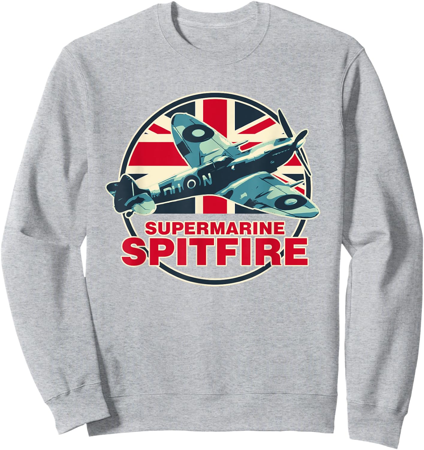 RAF Spitfire Aeroplane War Tarpaulin Aircraft WW2 Men Boys Kids Sweatshirt - Sweatshirt | Ash