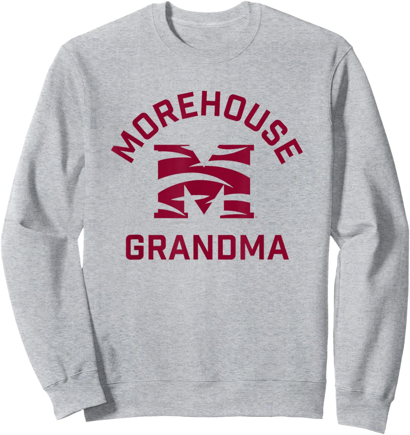 Morehouse College Maroon Tigers Arched Grandma Sweatshirt - Sweatshirt | Ash