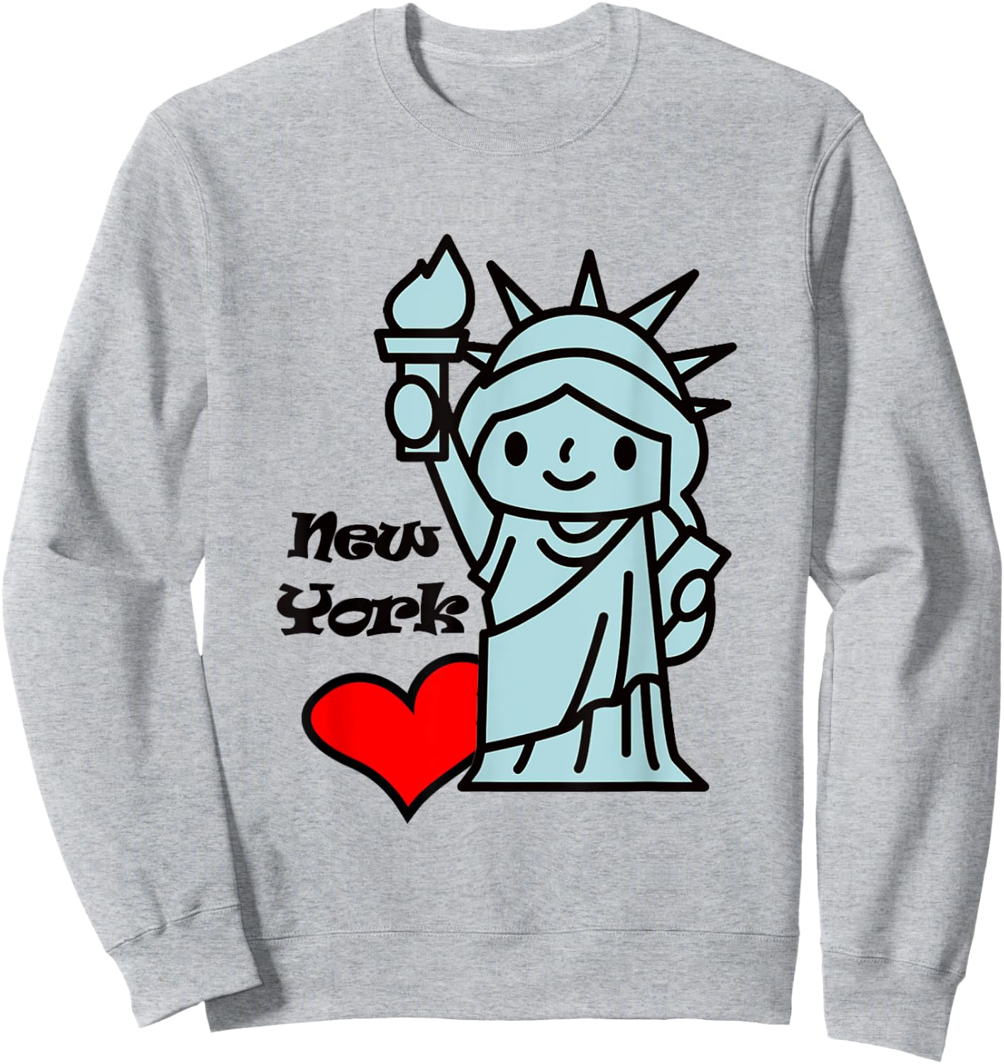 Statue Of Liberty I Love New York Sweatshirt - Sweatshirt | Ash