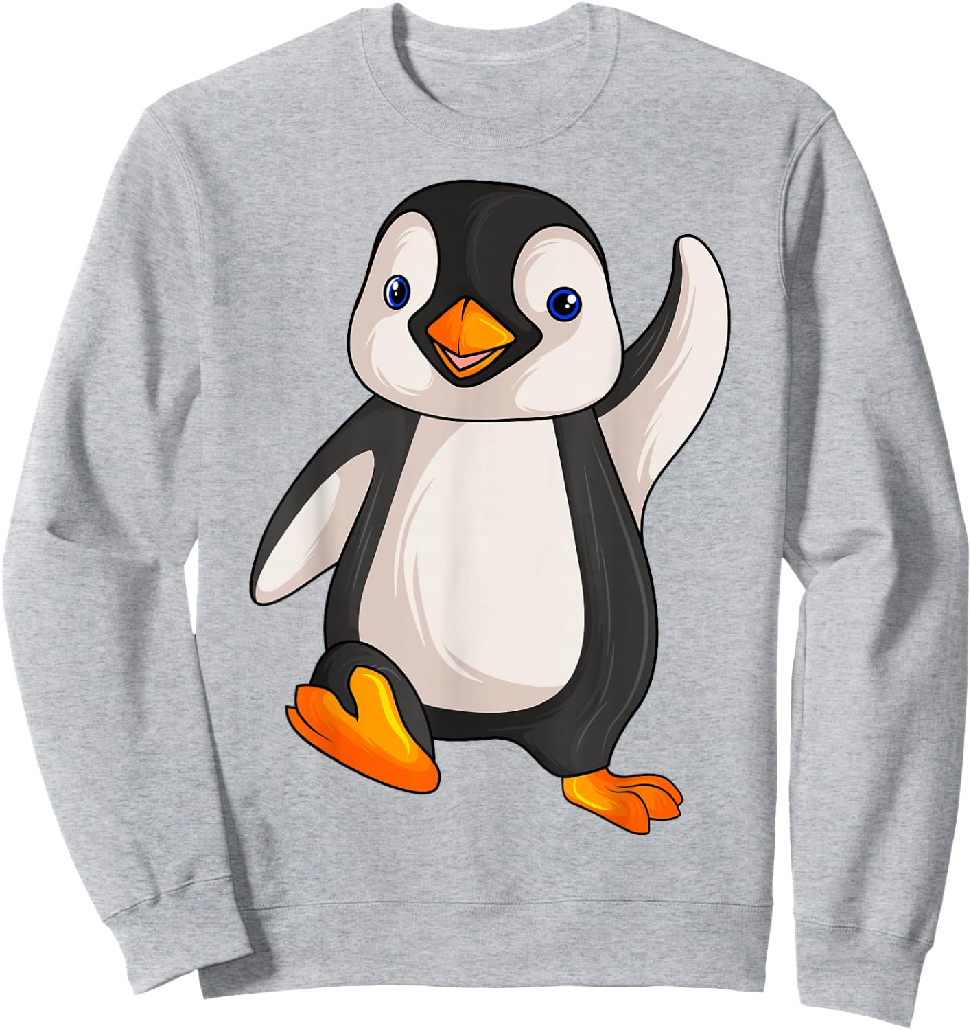 Penguin Girls Boys Women Children Penguin Sweatshirt - Sweatshirt | Ash