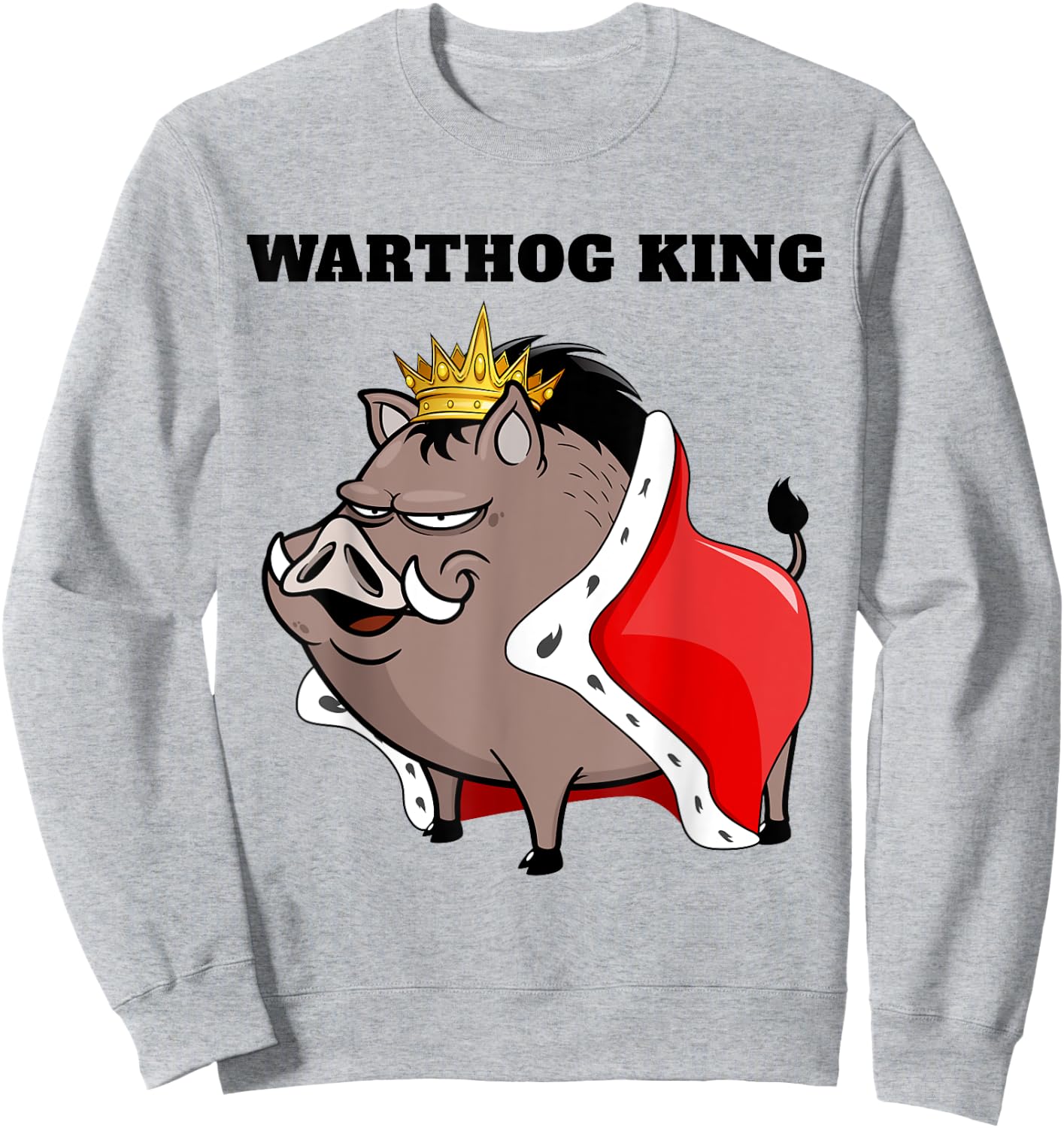 Warthog King | Boys Warthog Lover | Warthog Sweatshirt - Sweatshirt | Ash