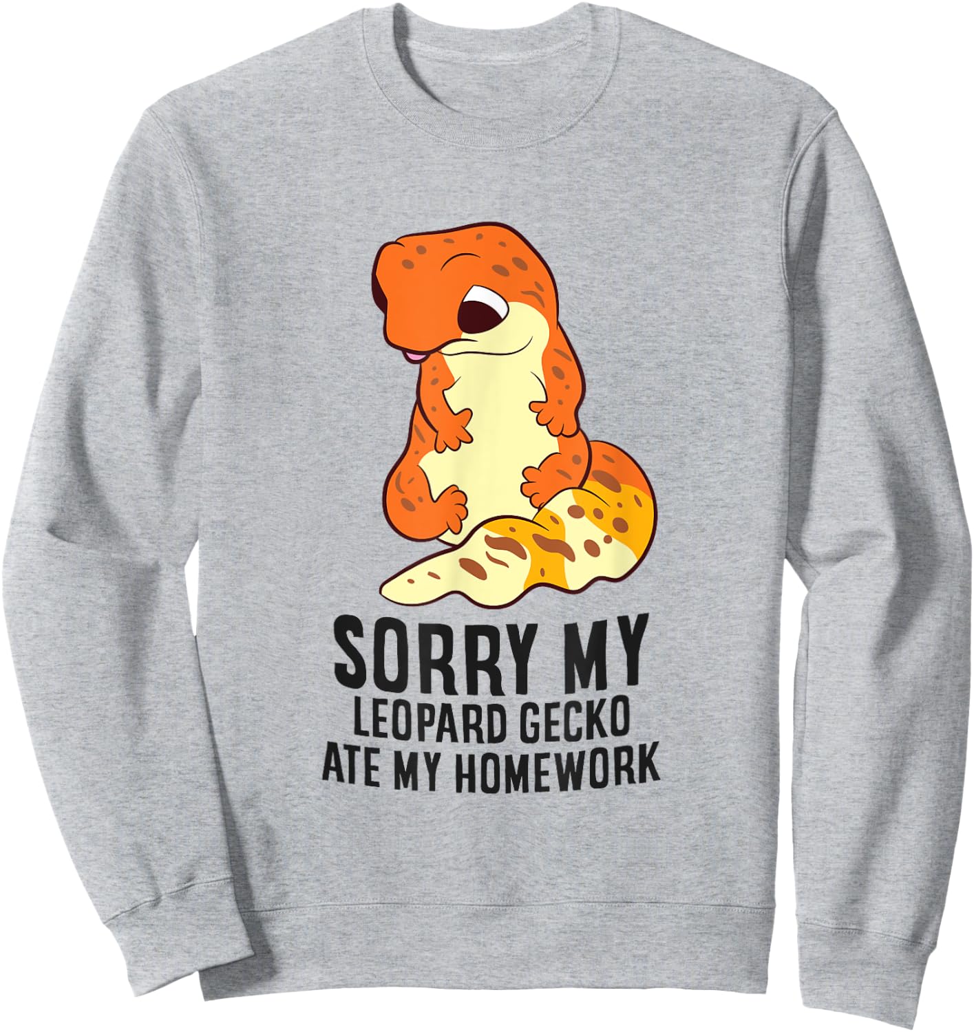 Leopard Gecko School My Leopard Gecko Ate My Homework Sweatshirt - Sweatshirt | Ash