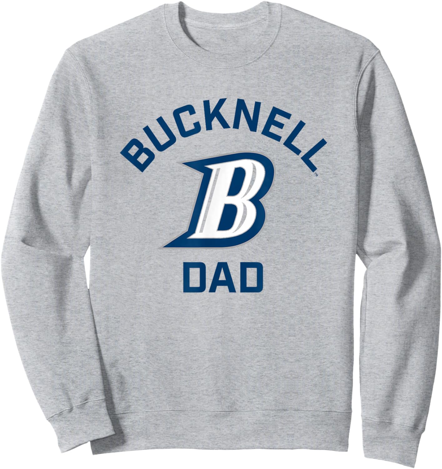 Bucknell University Bison Arched Dad Sweatshirt - Sweatshirt | Ash