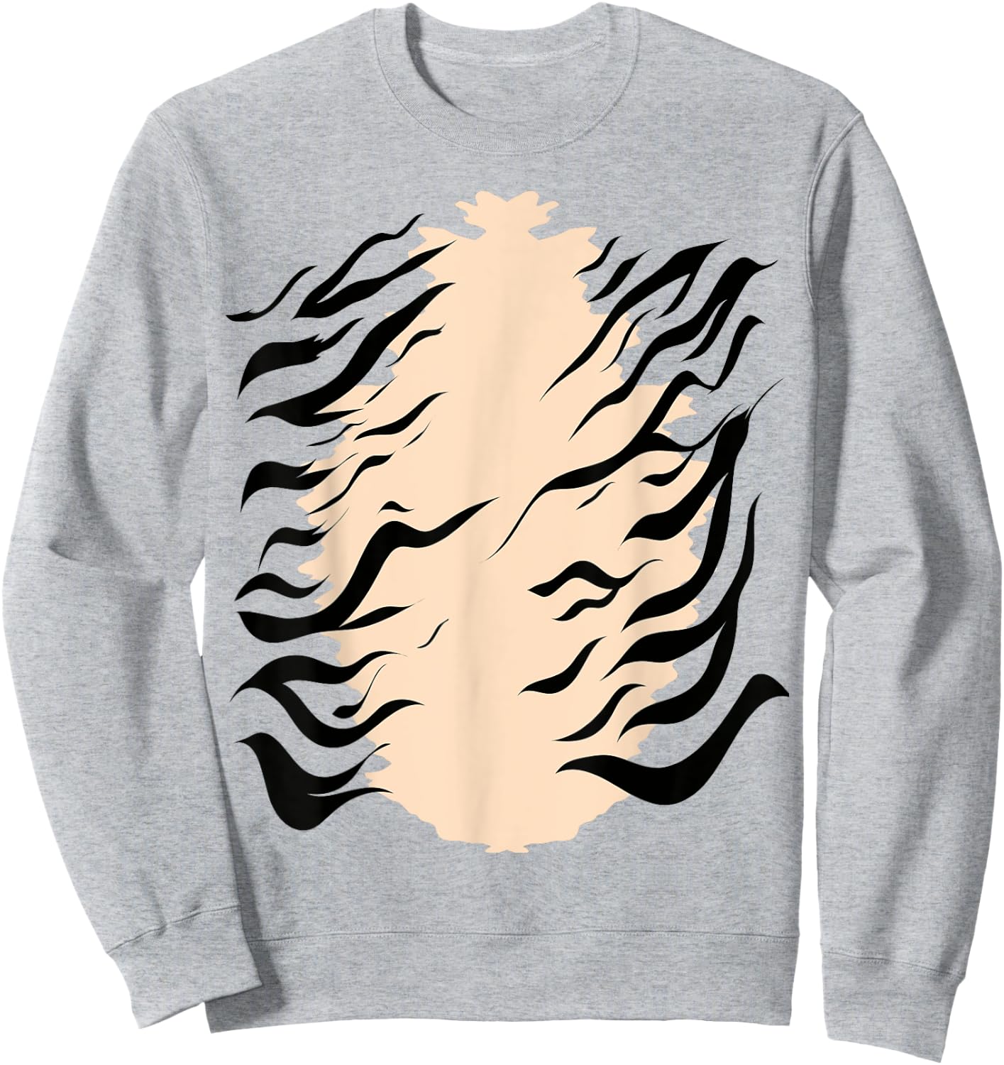 Orange Tiger Stripped Shirt Halloween Costume Sweatshirt - Sweatshirt | Ash