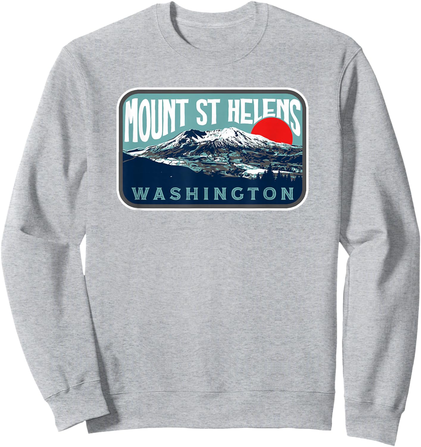 Vintage Mount Saint Helens Washington Retro Style Volcano Sweatshirt - Sweatshirt | Ash