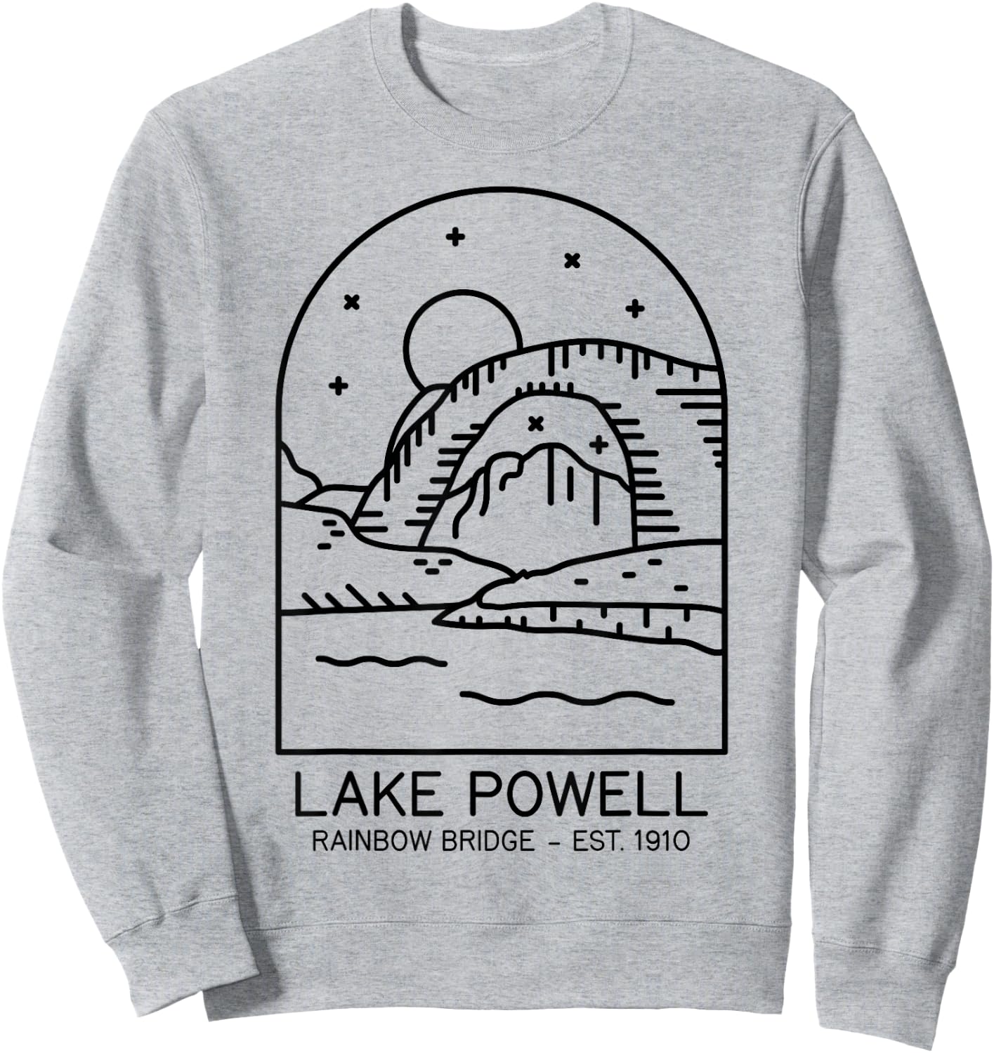 Lake Powell Reservoir 1963 Rainbow Bridge 1910 Utah Arizona Sweatshirt - Sweatshirt | Ash