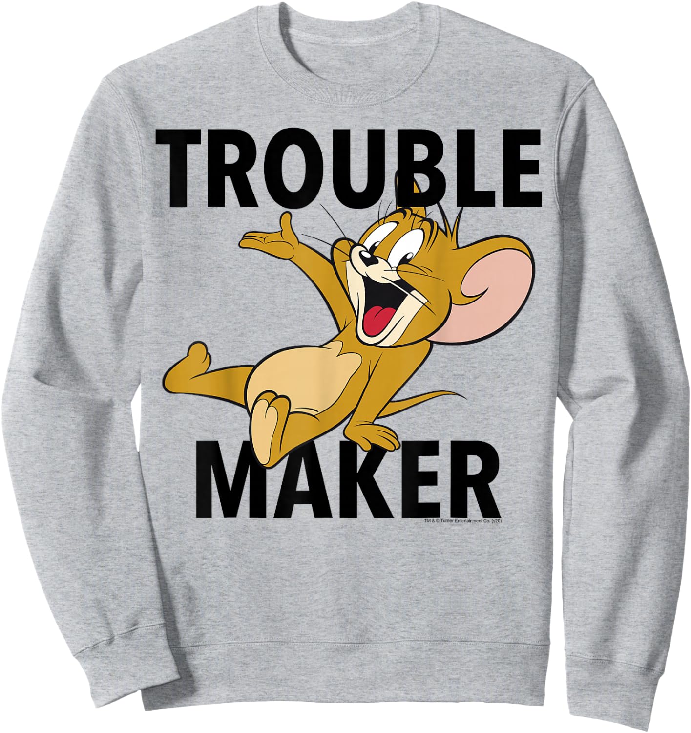 Tom and Jerry Trouble Maker Portrait Sweatshirt - Sweatshirt | Ash